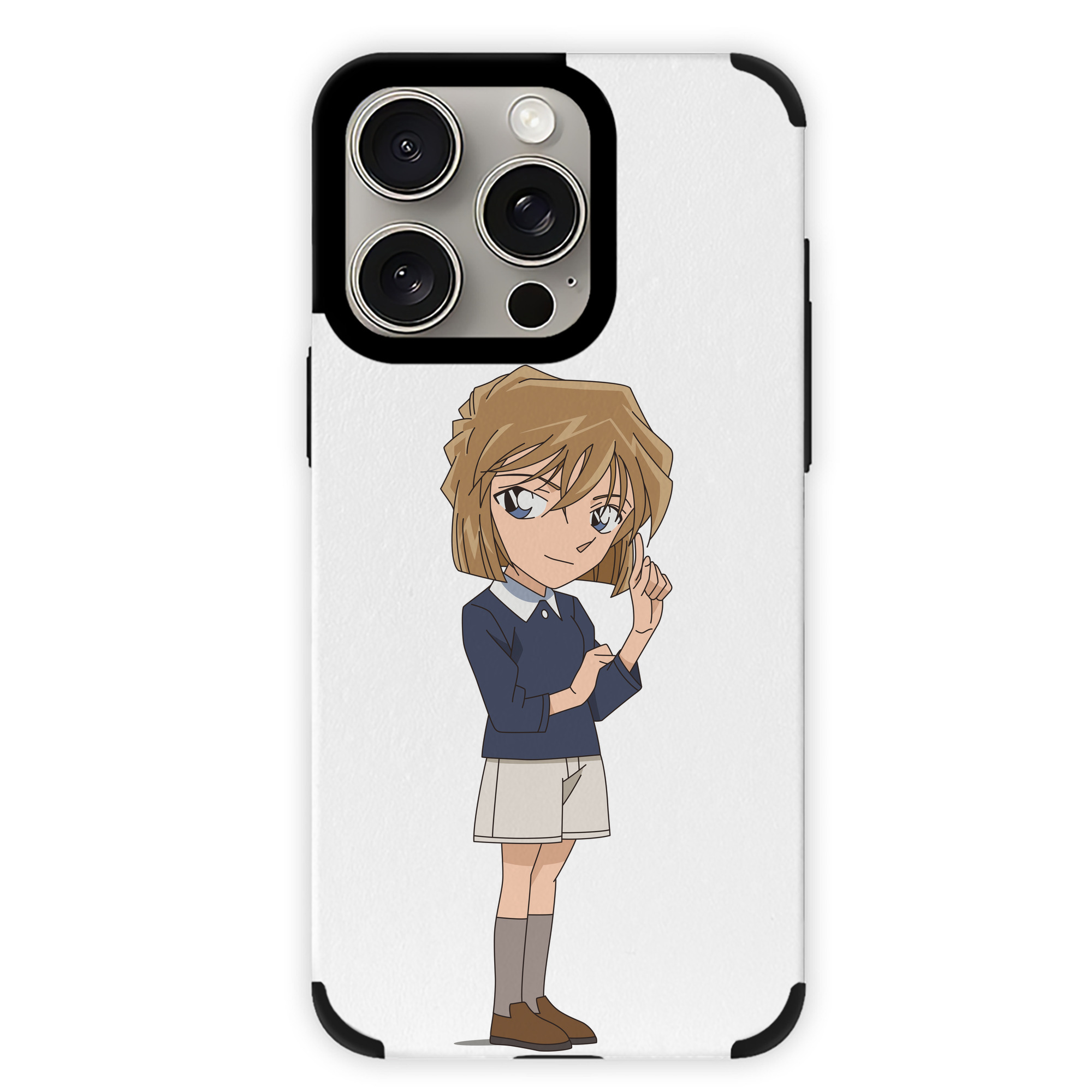 （画像用） 名探偵コナン 灰原 哀 はいばら あい Detective Conan Anita Hailey、Vi Graythorn Haibara Ai 【iPhone15ProMax対応】 PUレザー スマホケース 耐衝撃＆黄変防止