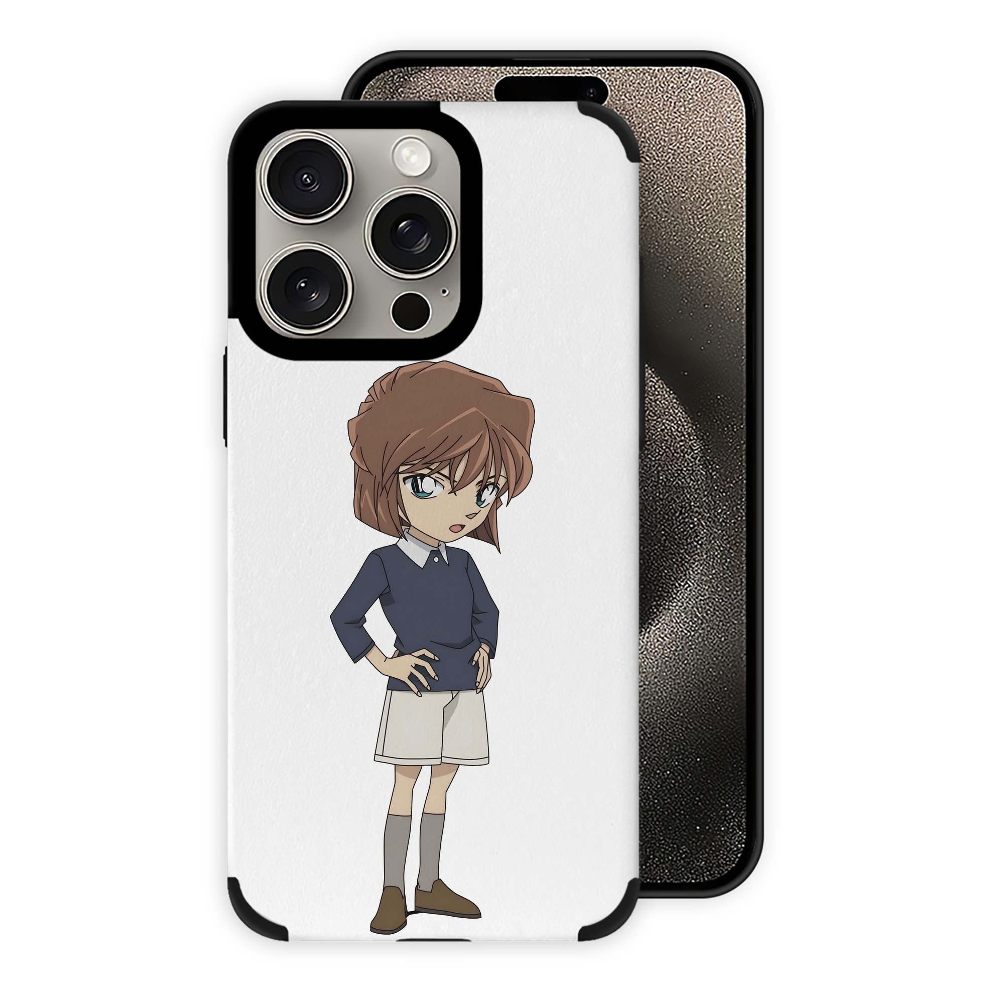 （画像用） 名探偵コナン 灰原 哀 はいばら あい Detective Conan Anita Hailey、Vi Graythorn Haibara Ai 【iPhone15ProMax対応】 PUレザー スマホケース 耐衝撃＆黄変防止