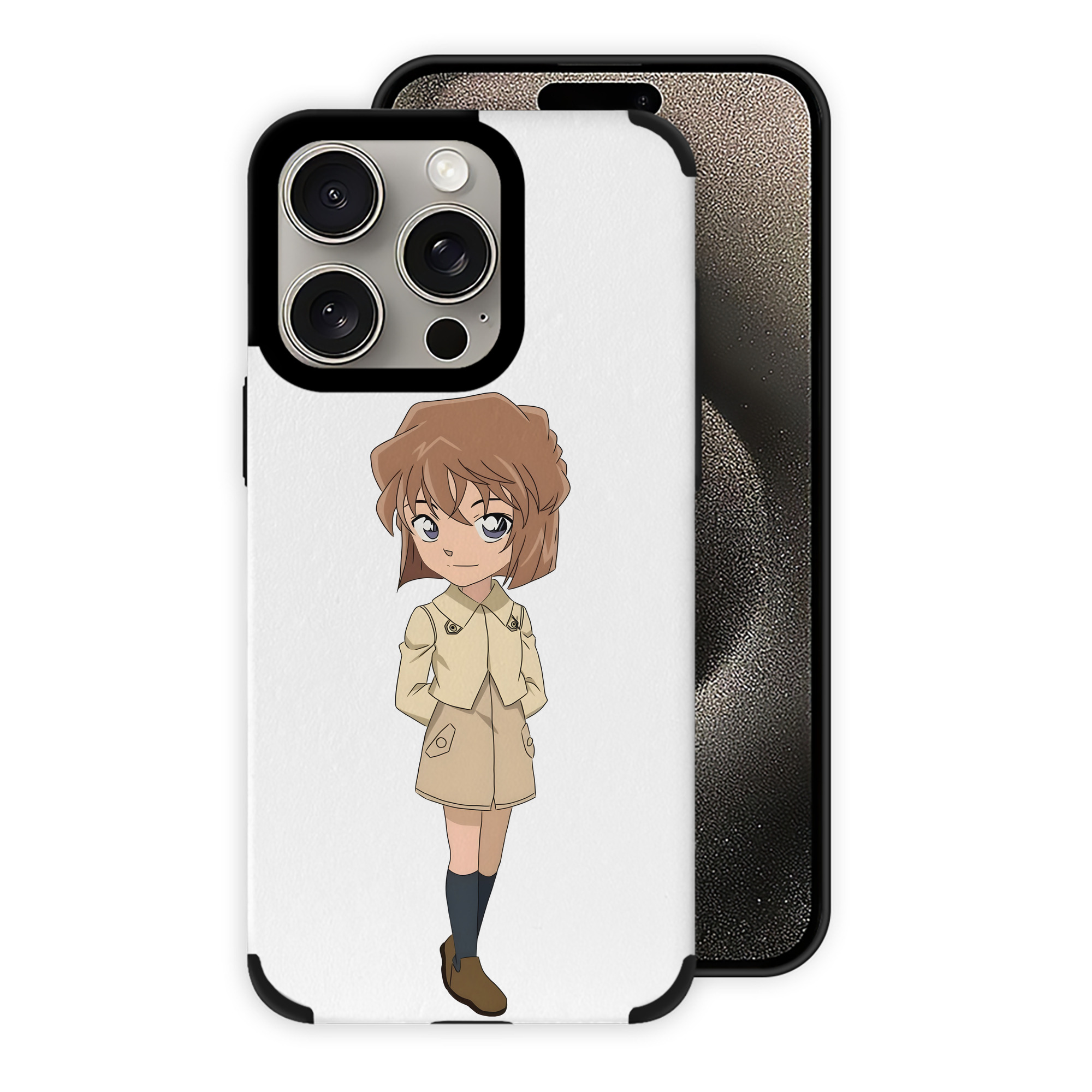（画像用） 名探偵コナン 灰原 哀 はいばら あい Detective Conan Anita Hailey、Vi Graythorn Haibara Ai 【iPhone15ProMax対応】 PUレザー スマホケース 耐衝撃＆黄変防止