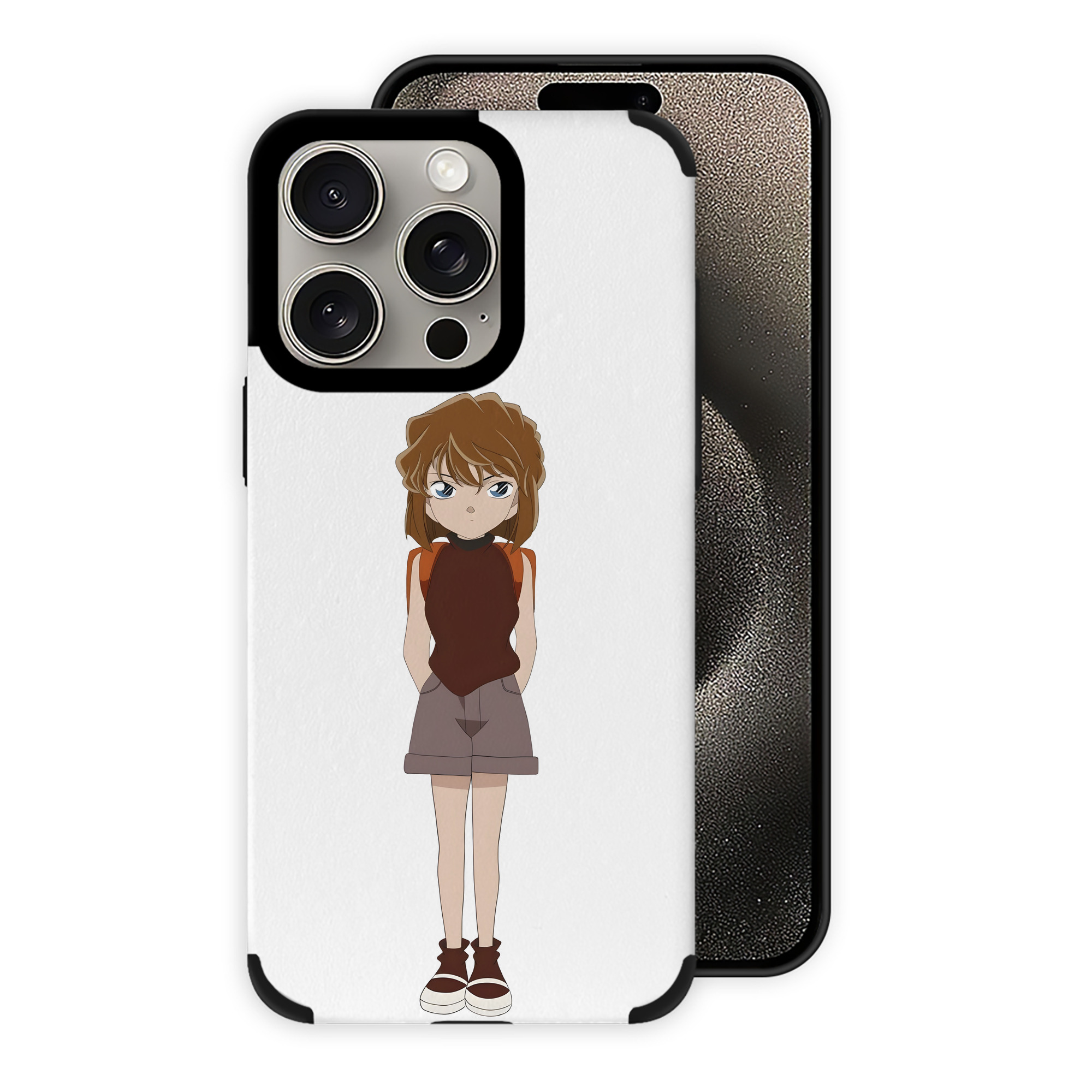 （画像用） 名探偵コナン 灰原 哀 はいばら あい Detective Conan Anita Hailey、Vi Graythorn Haibara Ai 【iPhone15ProMax対応】 PUレザー スマホケース 耐衝撃＆黄変防止