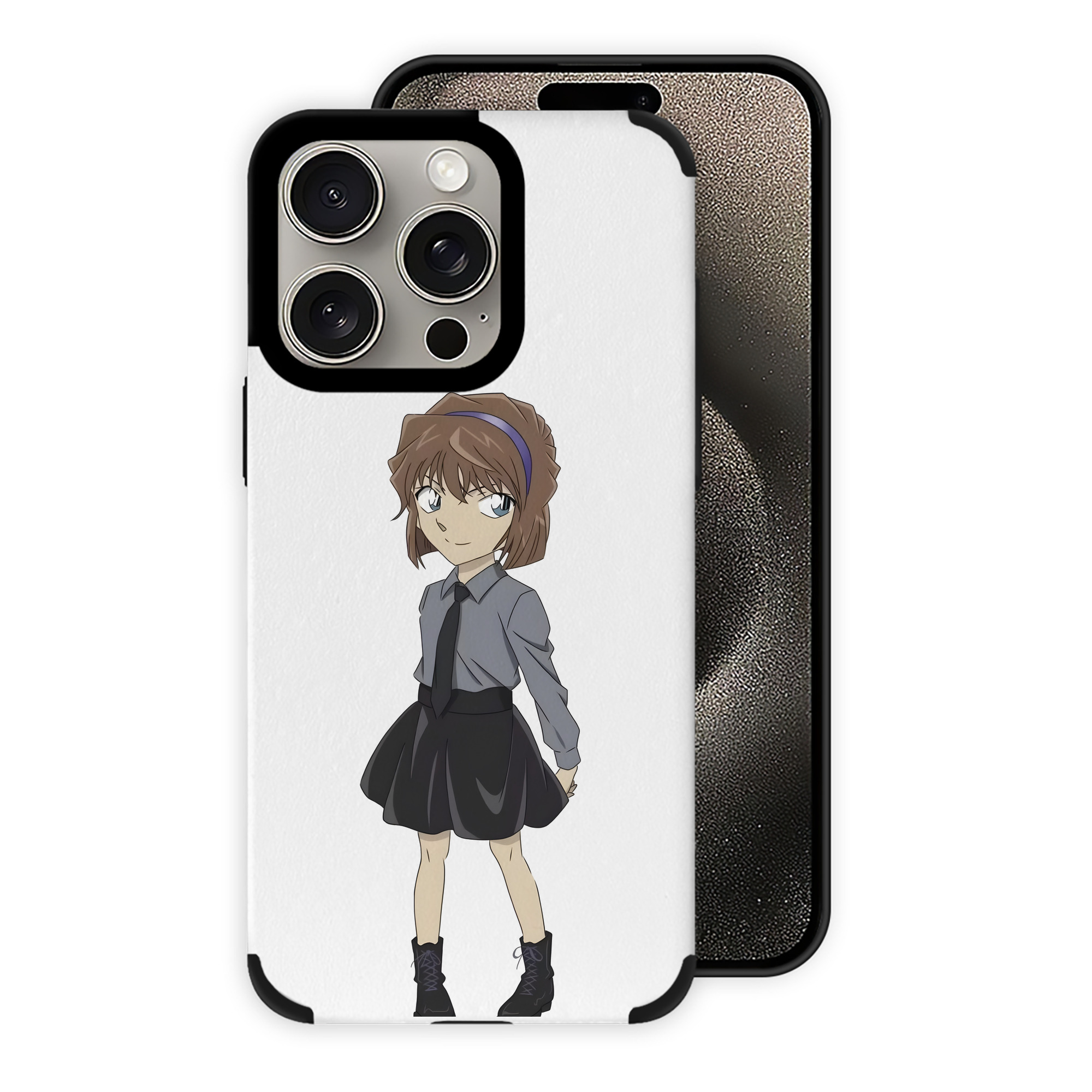 （画像用） 名探偵コナン 灰原 哀 はいばら あい Detective Conan Anita Hailey、Vi Graythorn Haibara Ai 【iPhone15ProMax対応】 PUレザー スマホケース 耐衝撃＆黄変防止