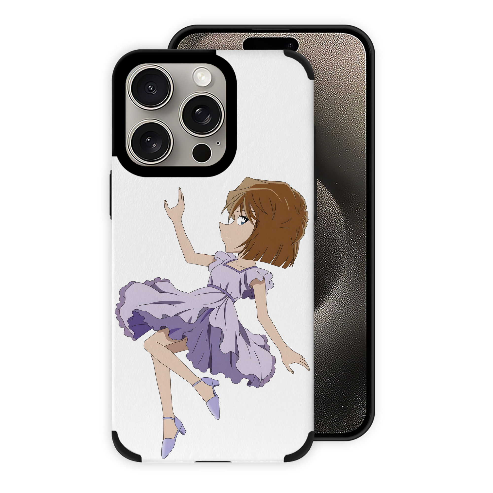 （画像用） 名探偵コナン 灰原 哀 はいばら あい Detective Conan Anita Hailey、Vi Graythorn Haibara Ai 【iPhone15ProMax対応】 PUレザー スマホケース 耐衝撃＆黄変防止