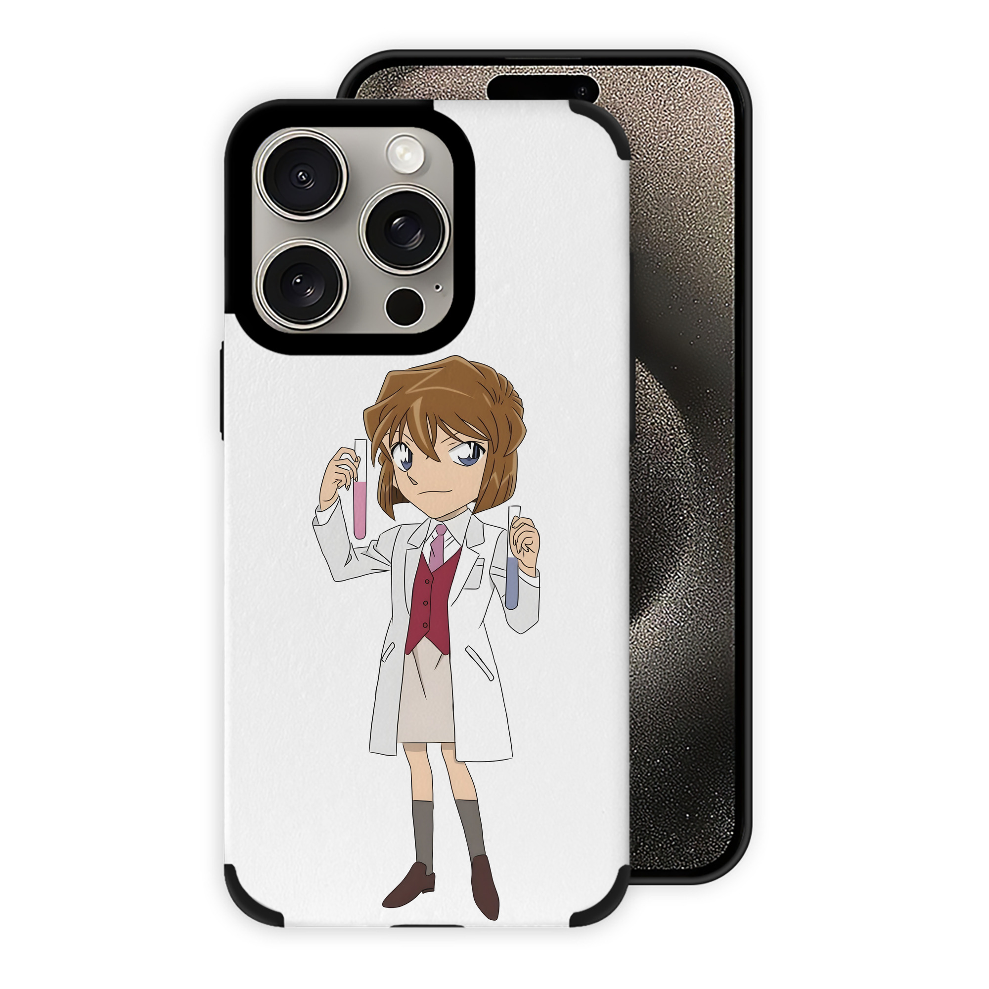 （画像用） 名探偵コナン 灰原 哀 はいばら あい Detective Conan Anita Hailey、Vi Graythorn Haibara Ai 【iPhone15ProMax対応】 PUレザー スマホケース 耐衝撃＆黄変防止