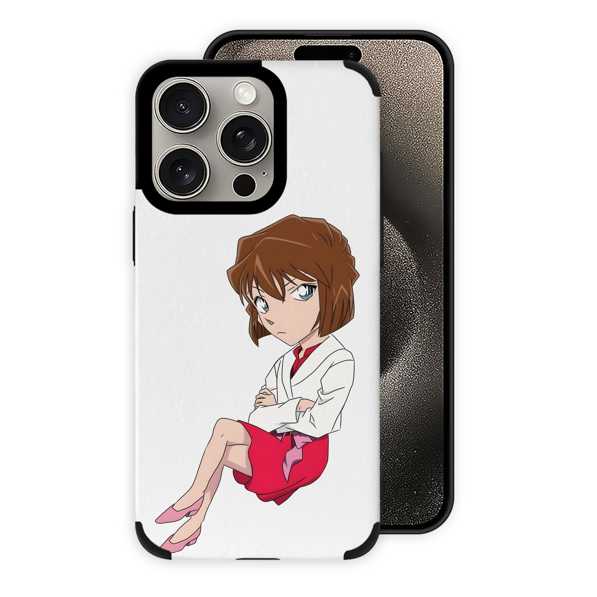 （画像用） 名探偵コナン 灰原 哀 はいばら あい Detective Conan Anita Hailey、Vi Graythorn Haibara Ai 【iPhone15ProMax対応】 PUレザー スマホケース 耐衝撃＆黄変防止