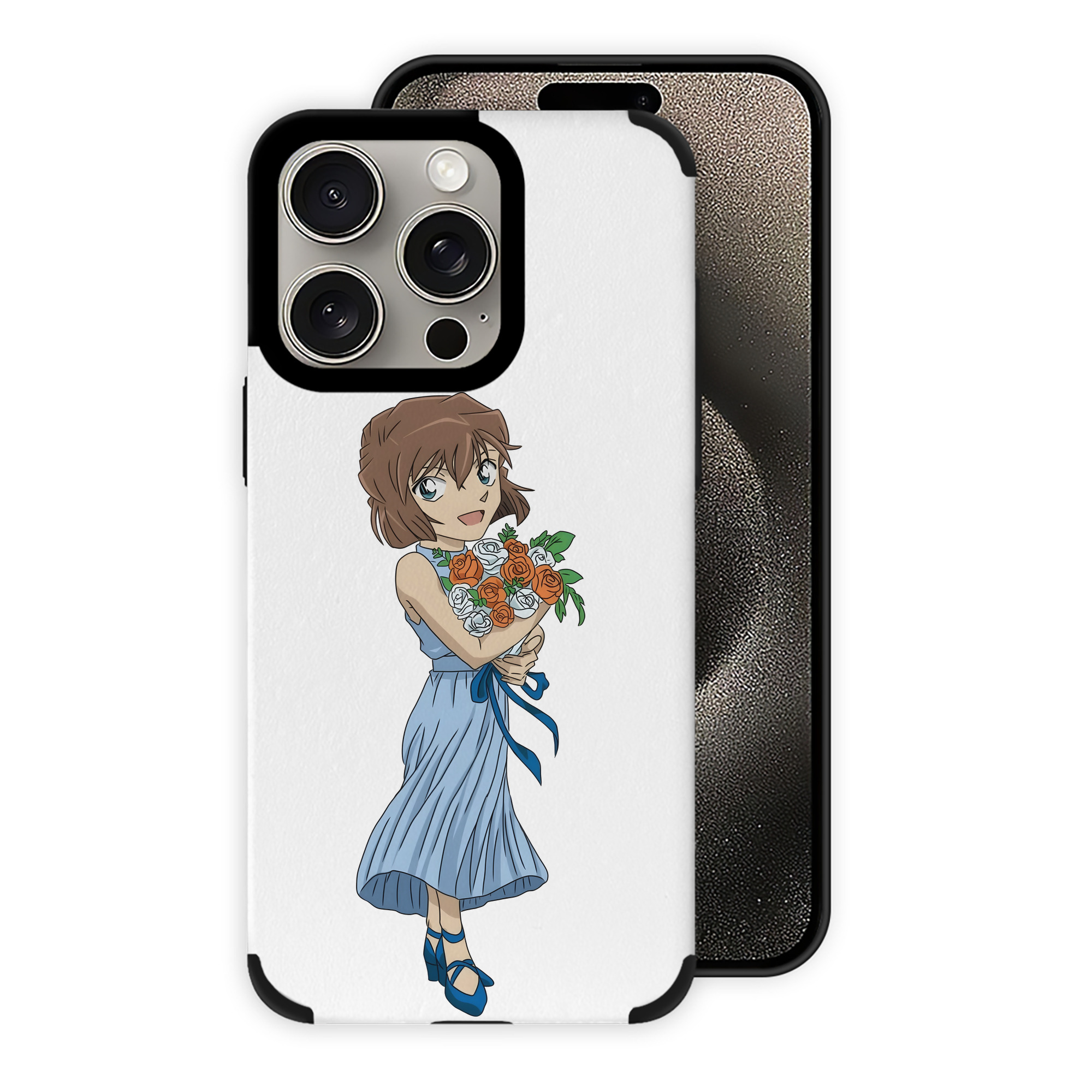 （画像用） 名探偵コナン 灰原 哀 はいばら あい Detective Conan Anita Hailey、Vi Graythorn Haibara Ai 【iPhone15ProMax対応】 PUレザー スマホケース 耐衝撃＆黄変防止