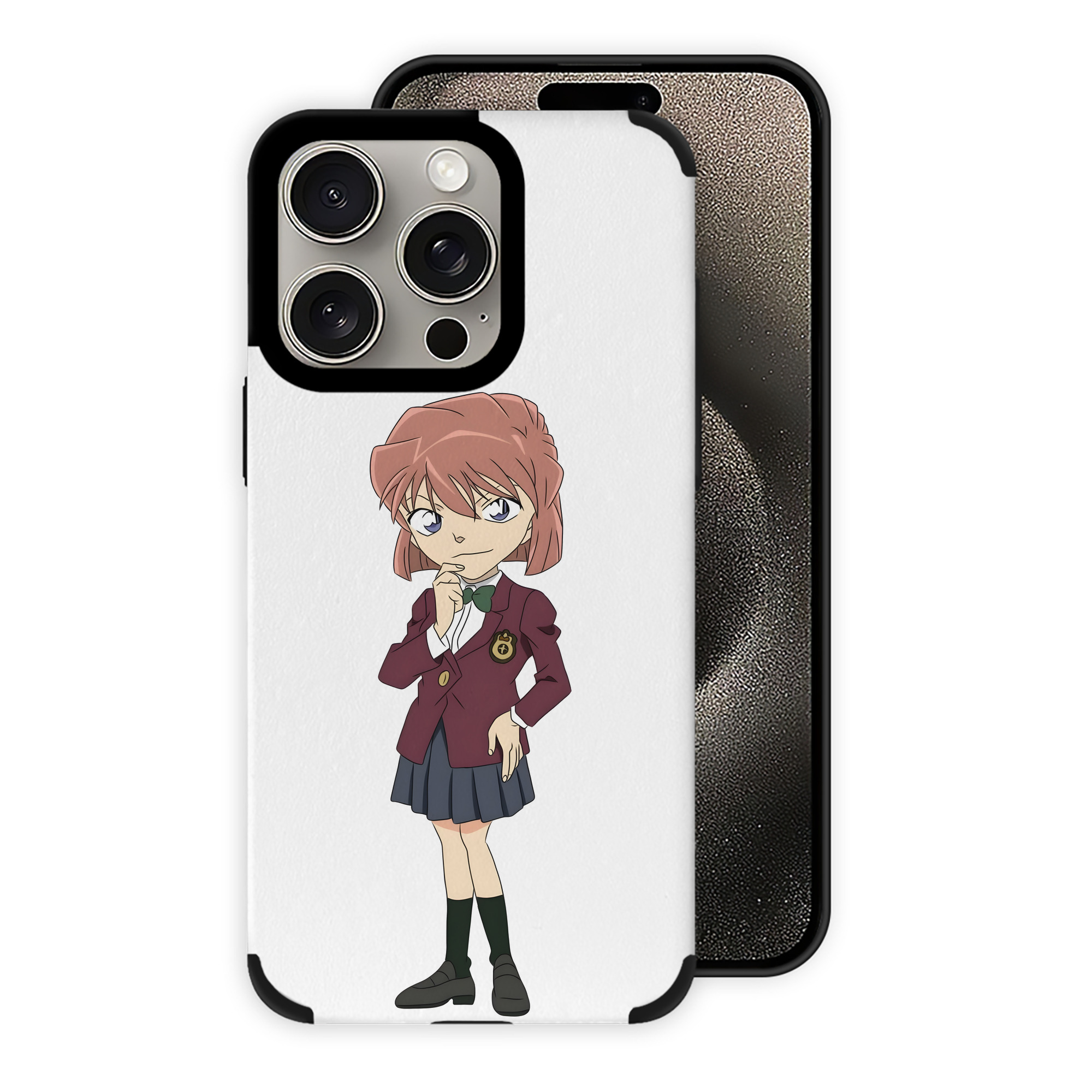 （画像用） 名探偵コナン 灰原 哀 はいばら あい Detective Conan Anita Hailey、Vi Graythorn Haibara Ai 【iPhone15ProMax対応】 PUレザー スマホケース 耐衝撃＆黄変防止