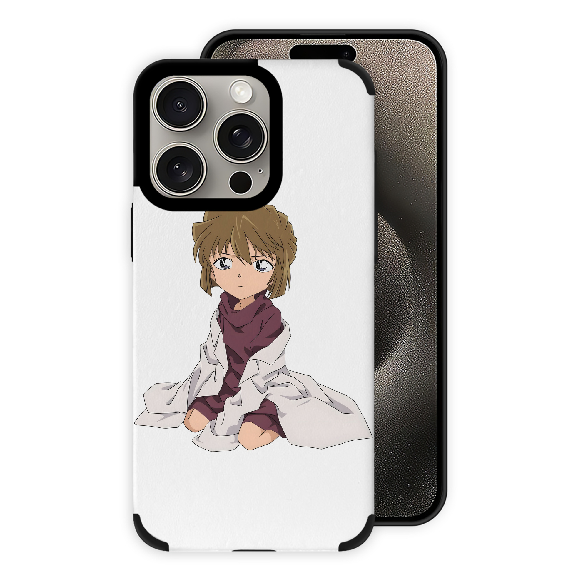 （画像用） 名探偵コナン 灰原 哀 はいばら あい Detective Conan Anita Hailey、Vi Graythorn Haibara Ai 【iPhone15ProMax対応】 PUレザー スマホケース 耐衝撃＆黄変防止