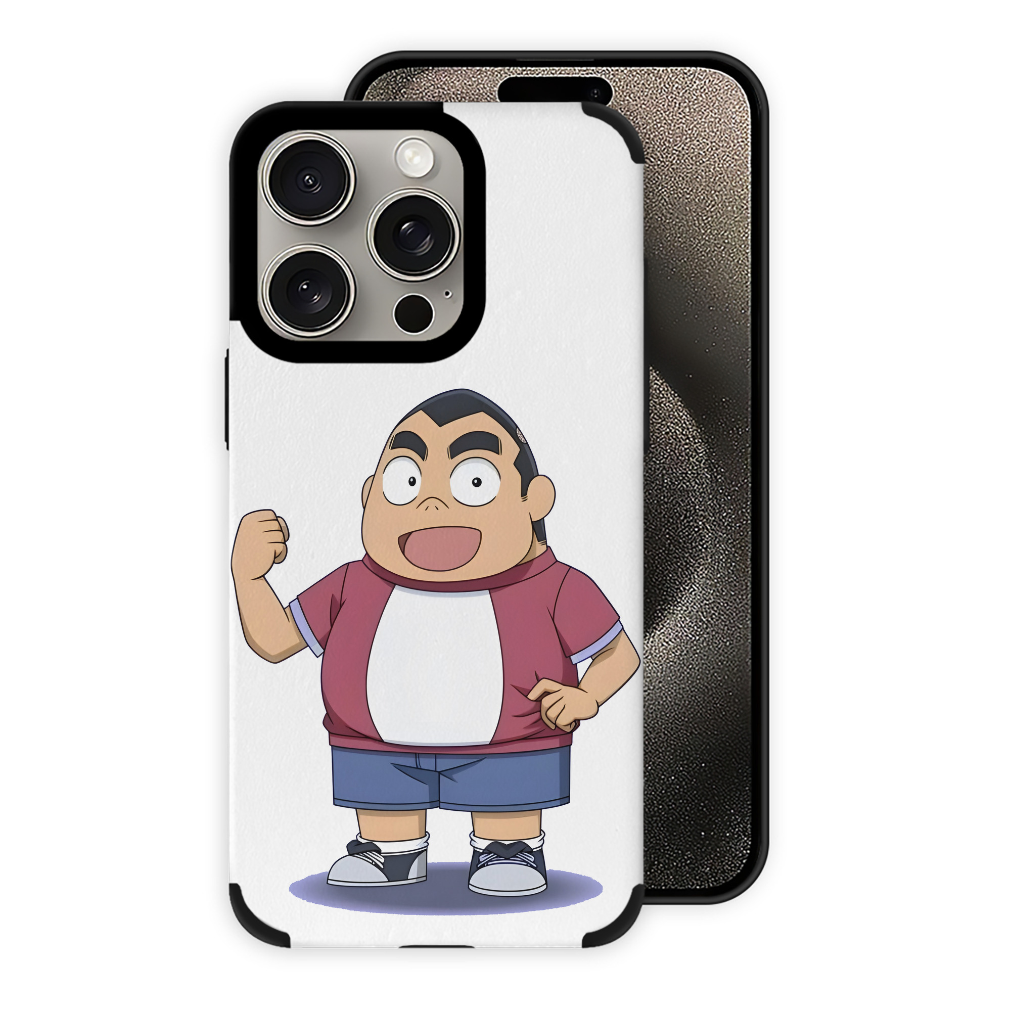 （画像用） 名探偵コナン 小嶋 元太 こじま げんた Detective Conan Kojima Genta 【iPhone15ProMax対応】 PUレザー スマホケース 耐衝撃＆黄変防止