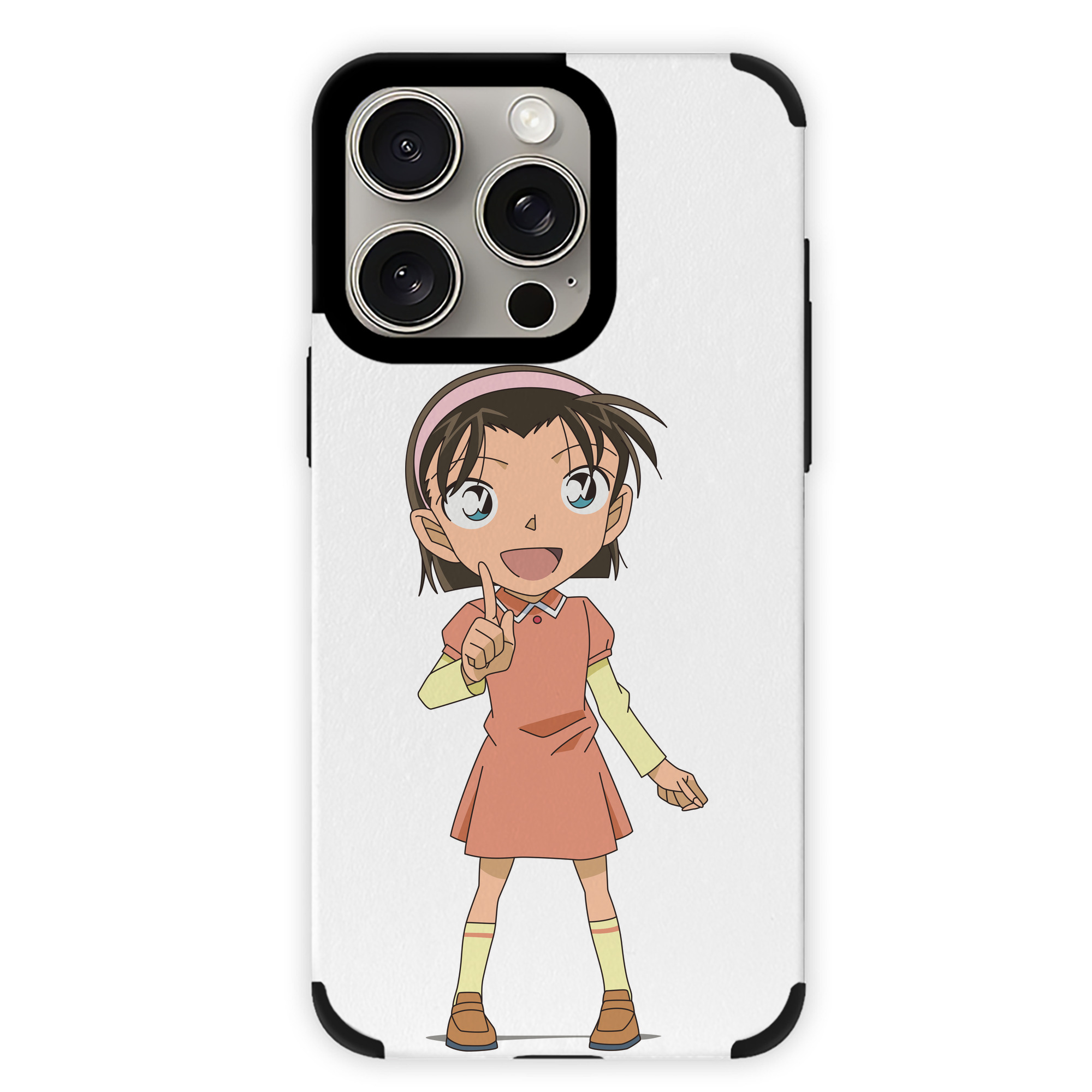 （画像用） 名探偵コナン 吉田 歩美 よしだ あゆみ Detective Conan my Yeager 【iPhone15ProMax対応】 PUレザー スマホケース 耐衝撃＆黄変防止
