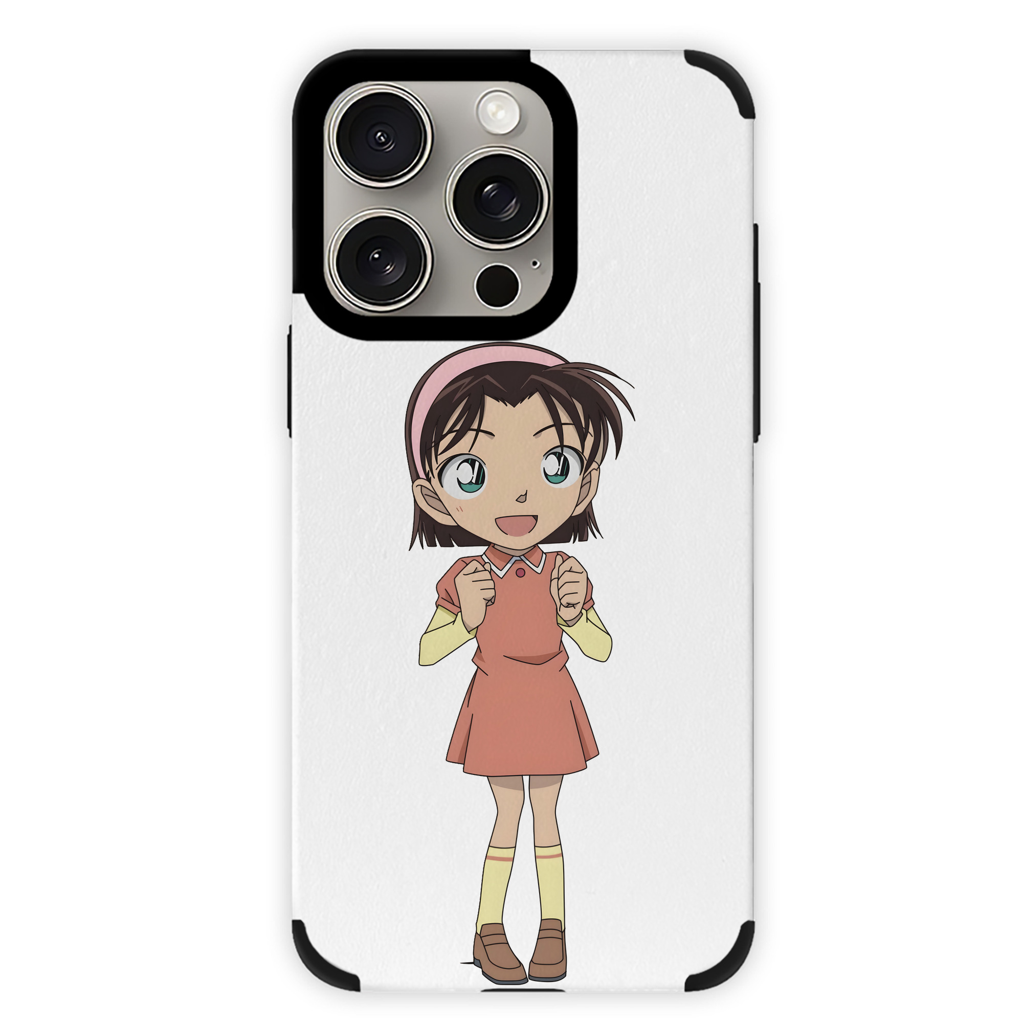 （画像用） 名探偵コナン 吉田 歩美 よしだ あゆみ Detective Conan my Yeager 【iPhone15ProMax対応】 PUレザー スマホケース 耐衝撃＆黄変防止