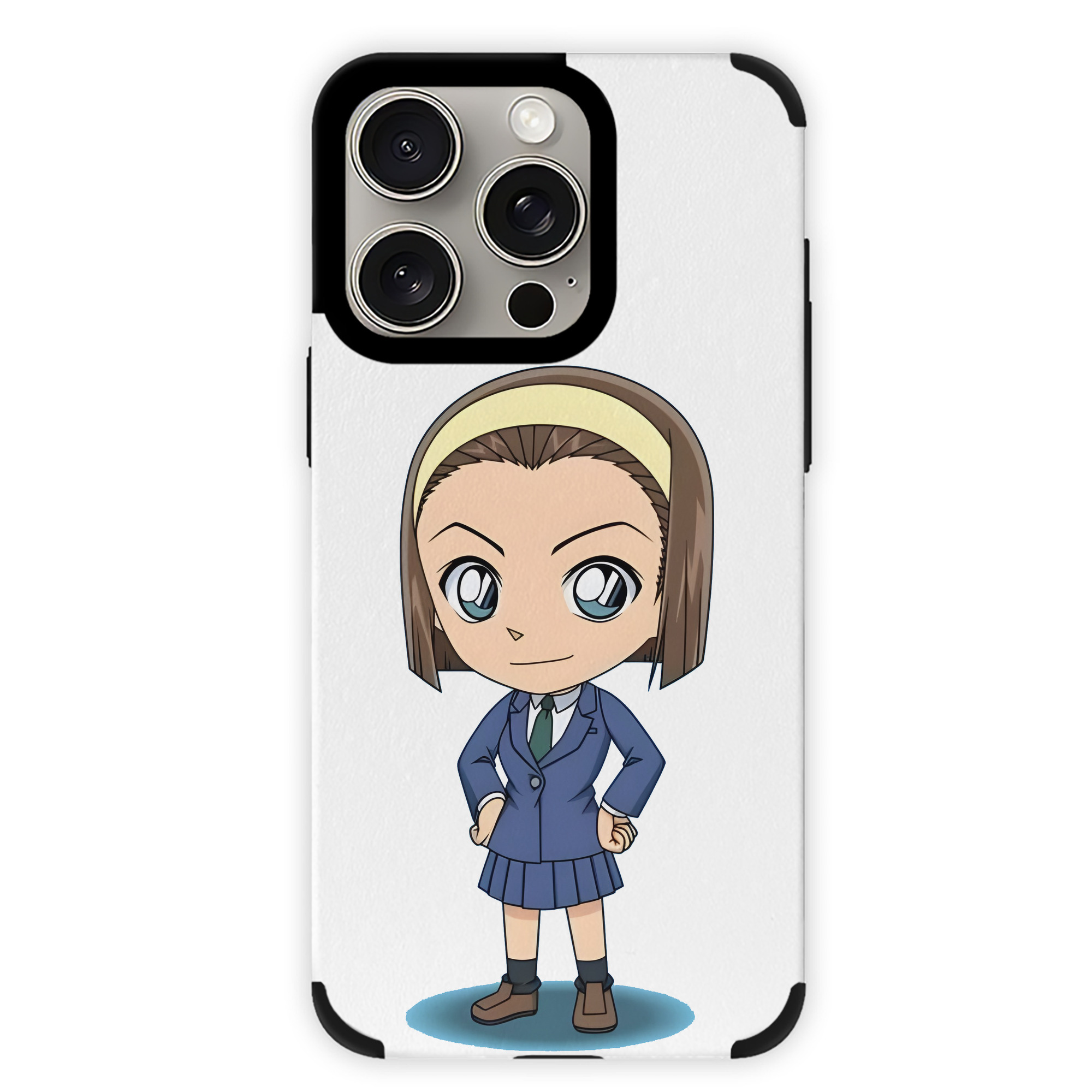 （画像用） 名探偵コナン 吉田 歩美 よしだ あゆみ Detective Conan my Yeager 【iPhone15ProMax対応】 PUレザー スマホケース 耐衝撃＆黄変防止