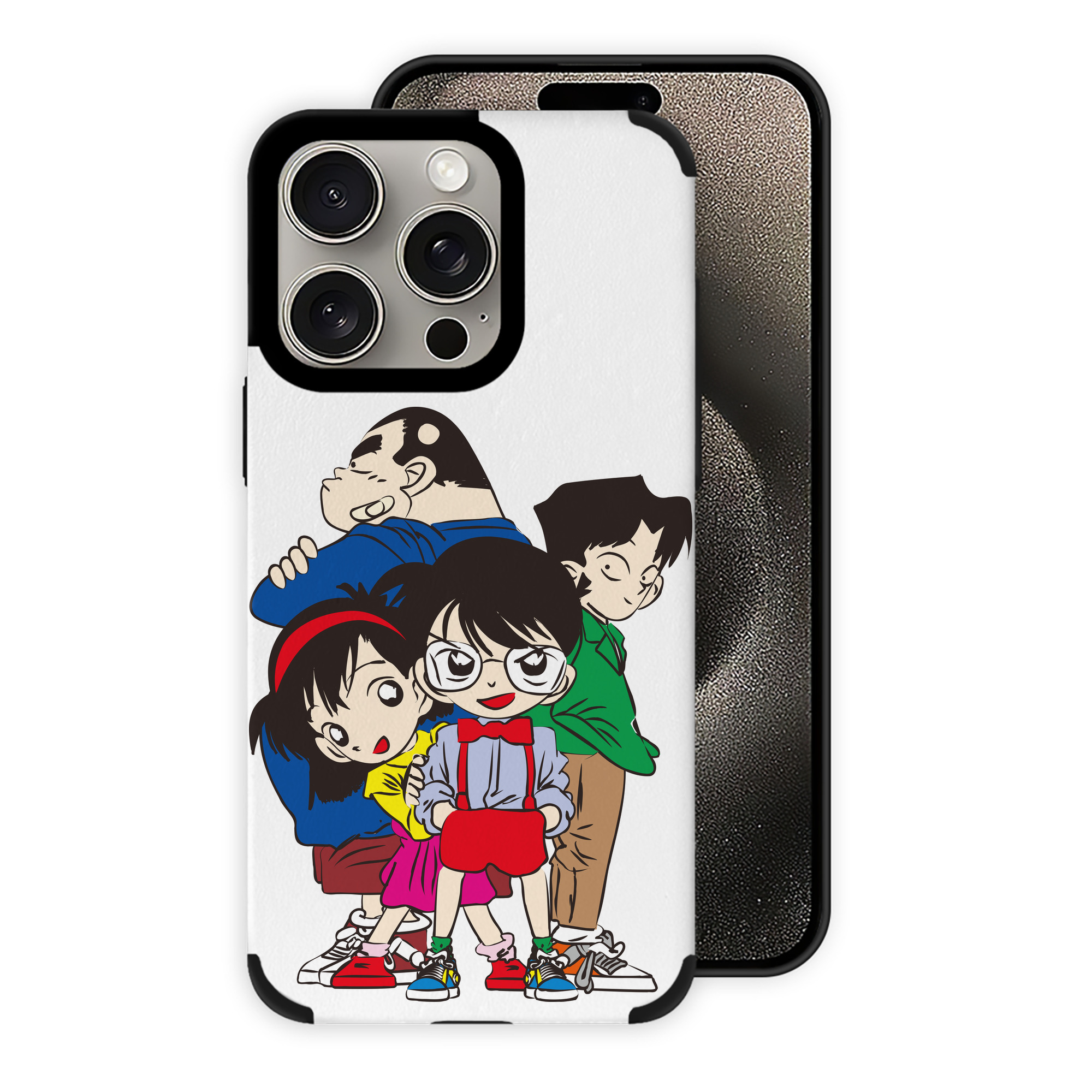 （画像用） 名探偵コナン Detective Conan 【iPhone15ProMax対応】 PUレザー スマホケース 耐衝撃＆黄変防止