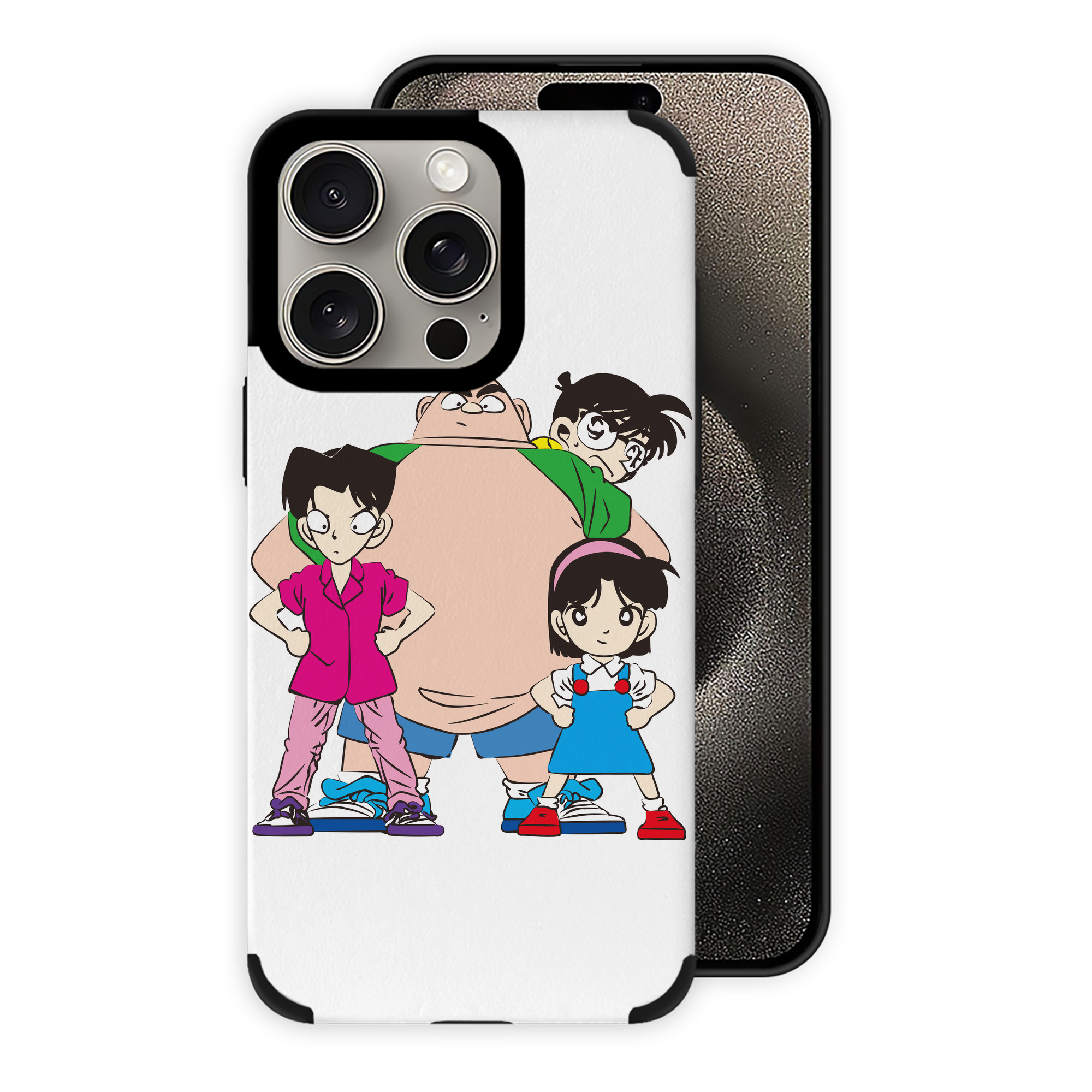 （画像用） 名探偵コナン Detective Conan 【iPhone15ProMax対応】 PUレザー スマホケース 耐衝撃＆黄変防止