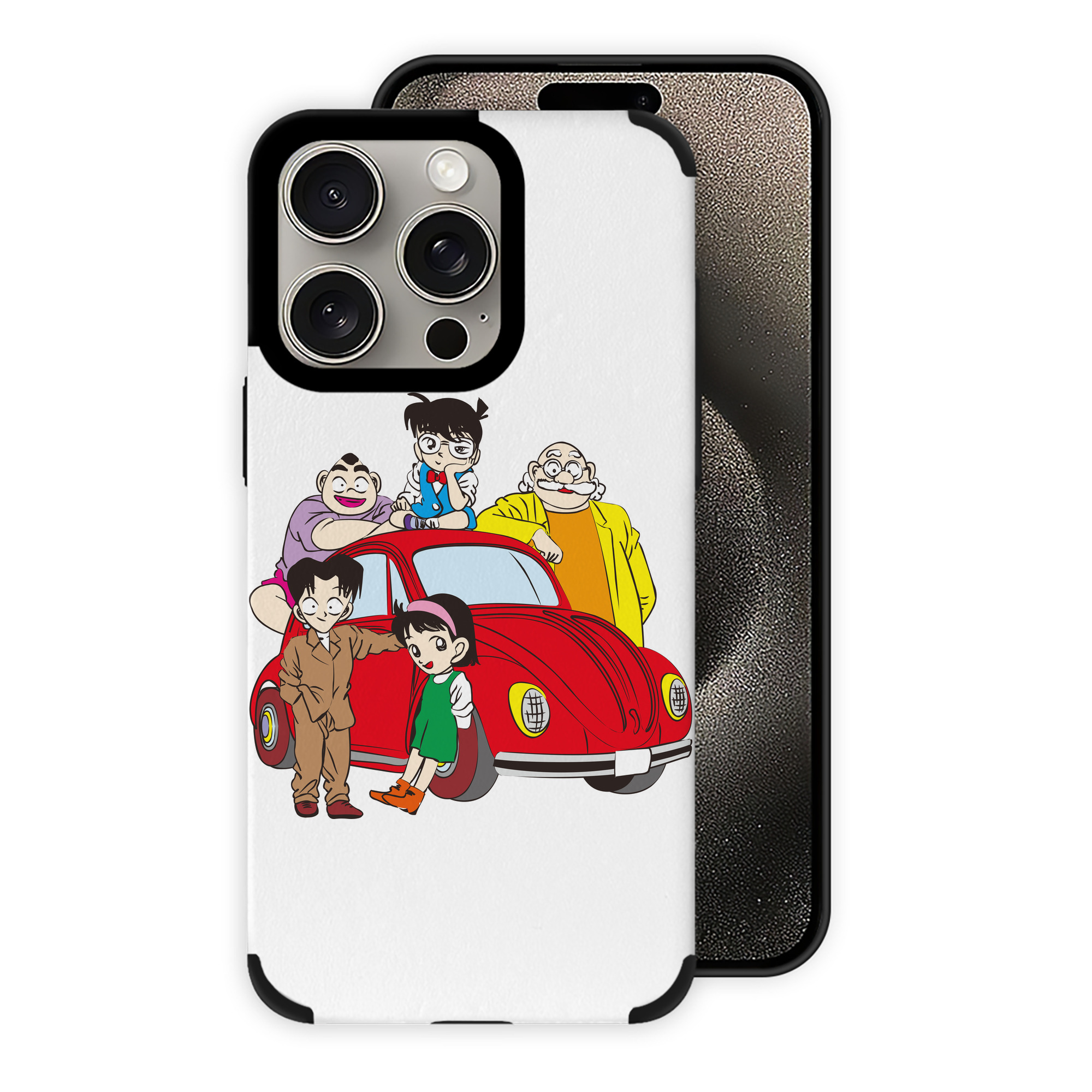 （画像用） 名探偵コナン Detective Conan 【iPhone15ProMax対応】 PUレザー スマホケース 耐衝撃＆黄変防止