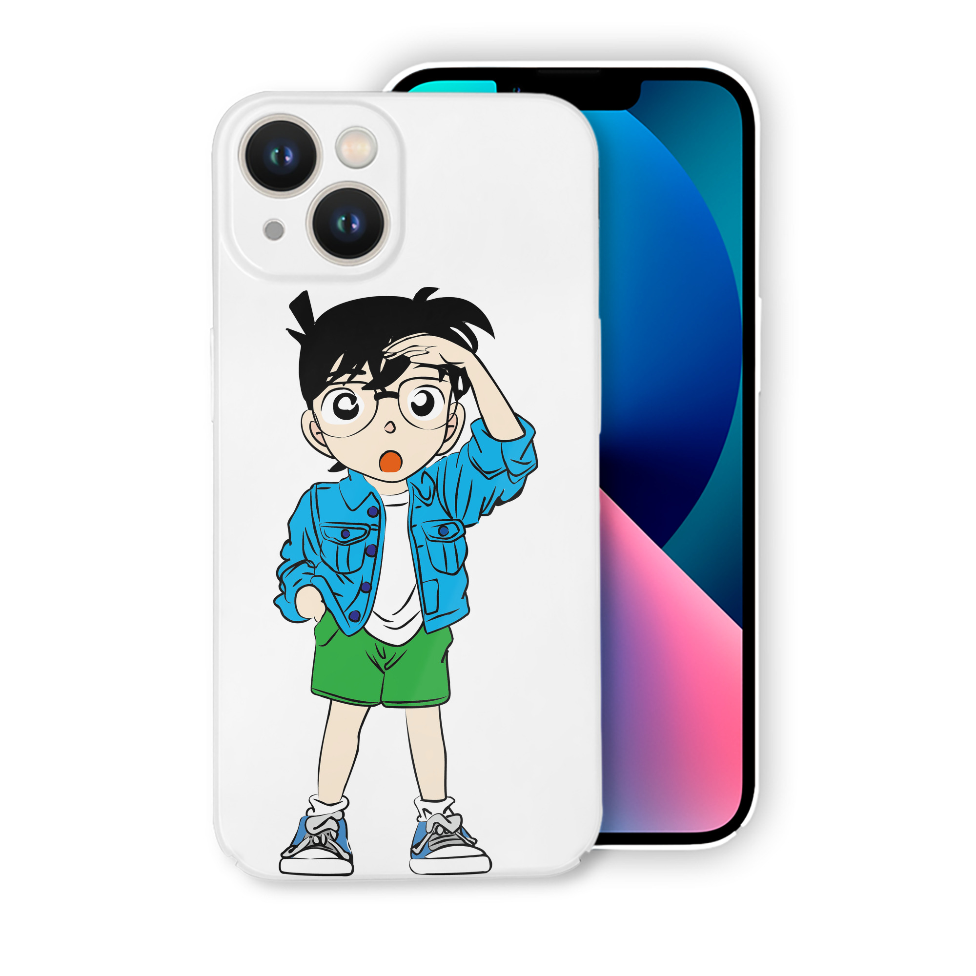（画像用） 名探偵コナン 江戸川 コナン Detective Conan Conan Edogawa 【iPhone 14シリーズ対応】ハードケース