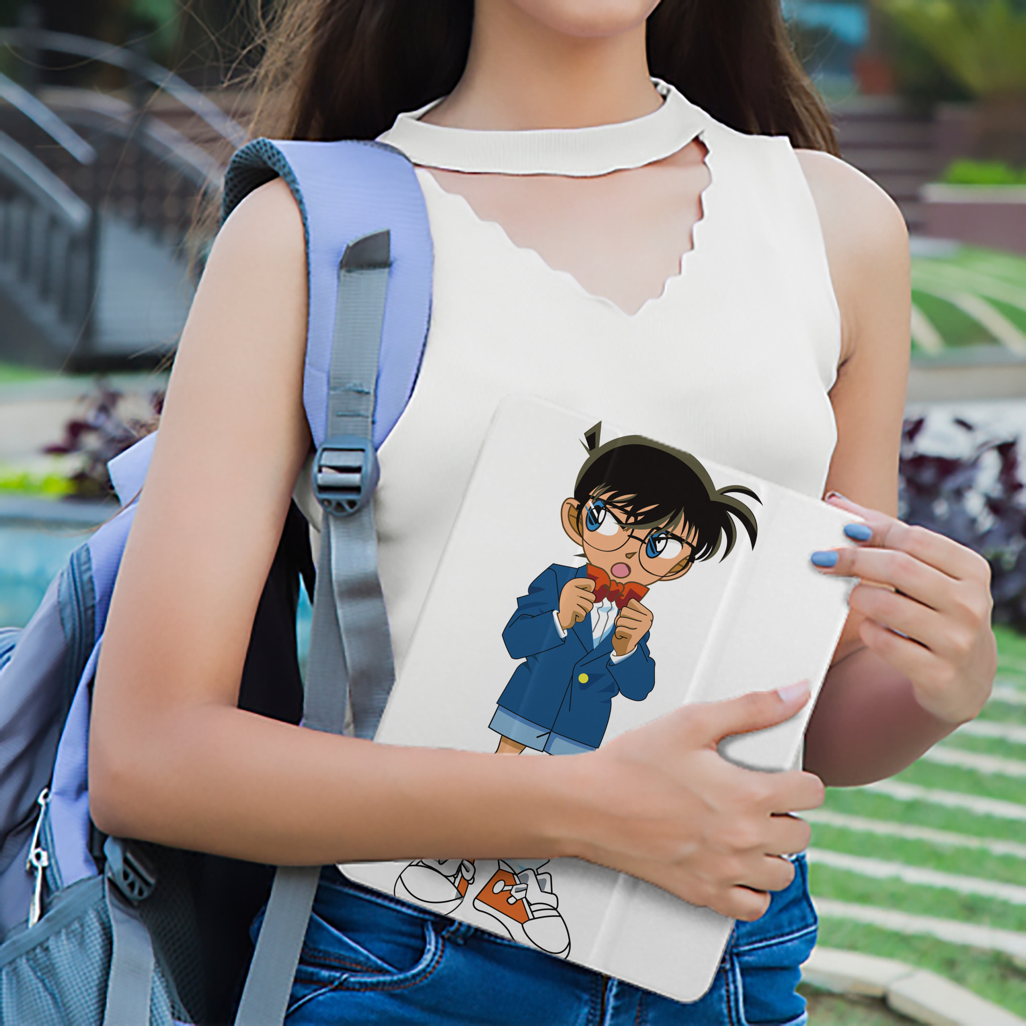 名探偵コナン 江戸川 コナン Detective Conan Conan Edogawa IPad ケース ペン収納付き 三つ折りスタンド PUレザー×シリコン 対応機種9.5/10.5/10.9インチ