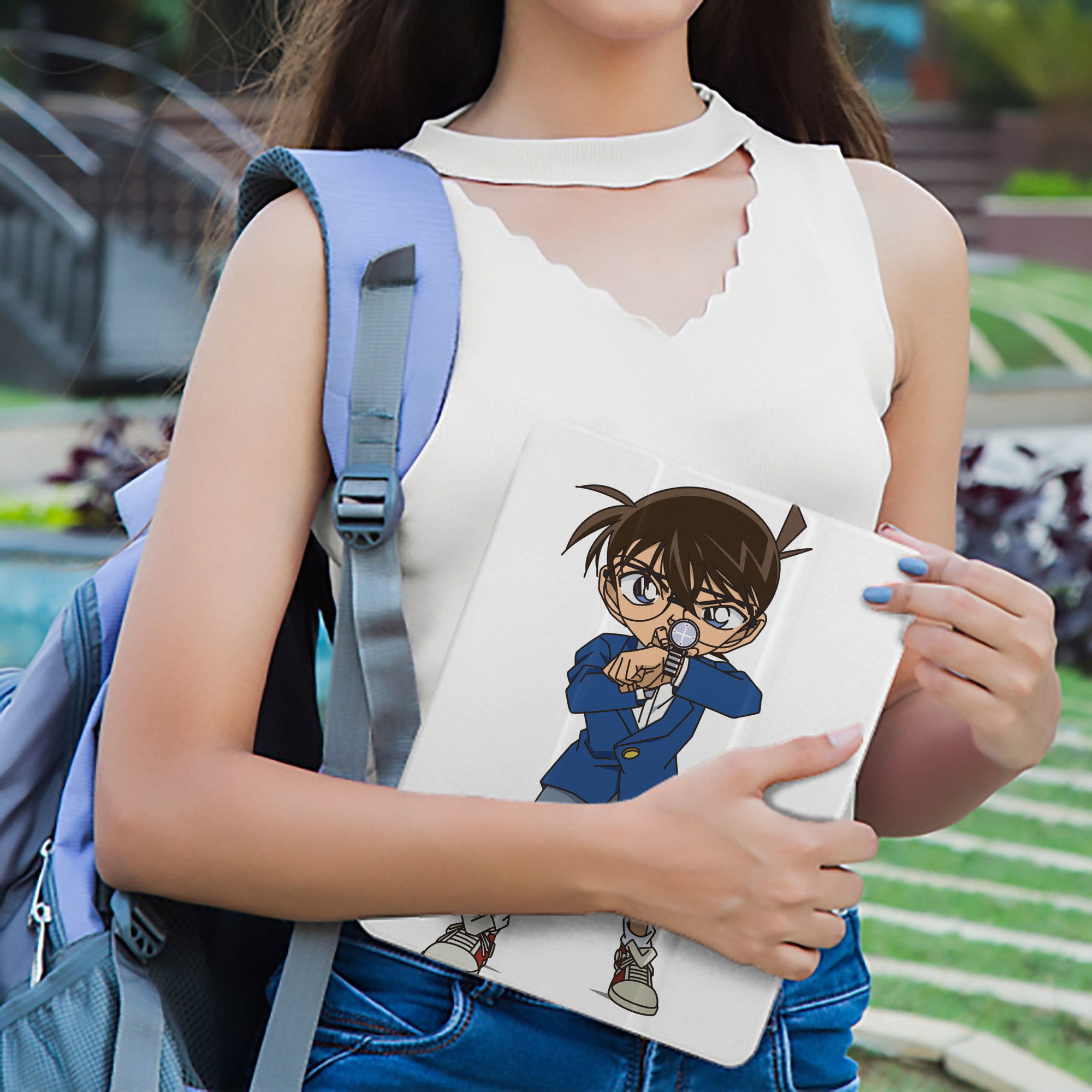 名探偵コナン 江戸川 コナン Detective Conan Conan Edogawa IPad ケース ペン収納付き 三つ折りスタンド PUレザー×シリコン 対応機種9.5/10.5/10.9インチ
