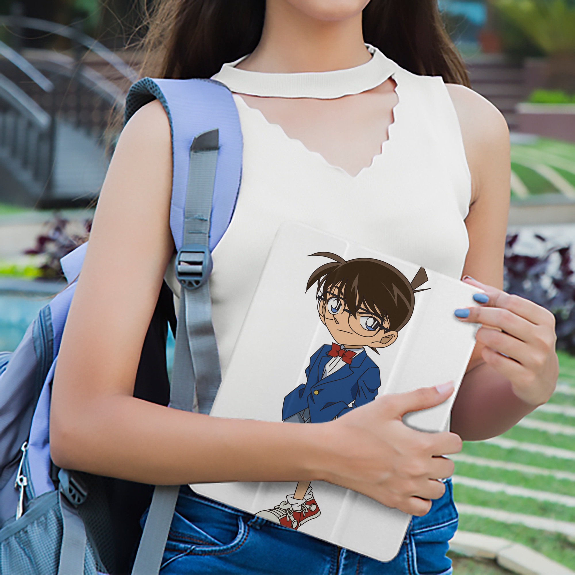 名探偵コナン 江戸川 コナン Detective Conan Conan Edogawa IPad ケース ペン収納付き 三つ折りスタンド PUレザー×シリコン 対応機種9.5/10.5/10.9インチ