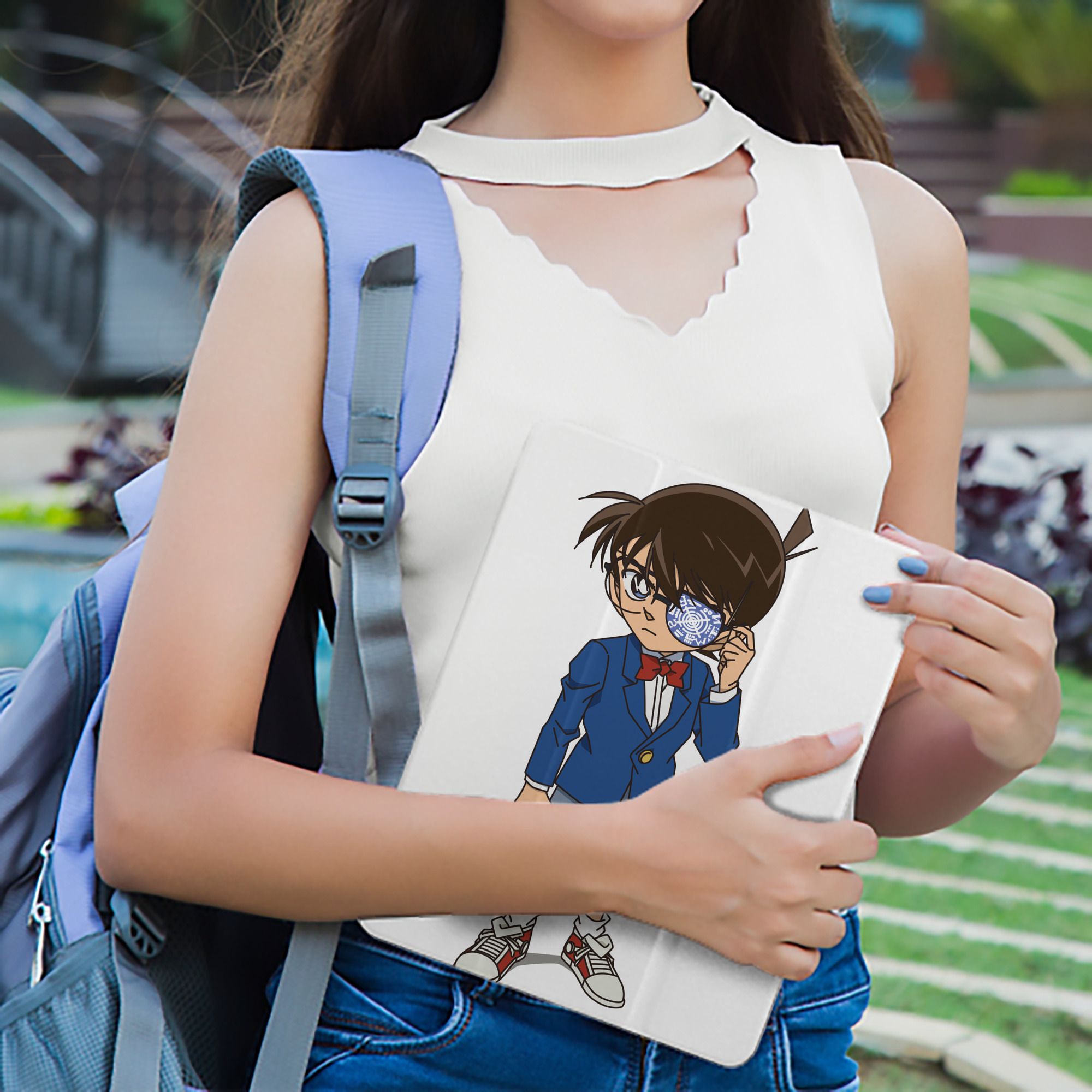 名探偵コナン 江戸川 コナン Detective Conan Conan Edogawa IPad ケース ペン収納付き 三つ折りスタンド PUレザー×シリコン 対応機種9.5/10.5/10.9インチ