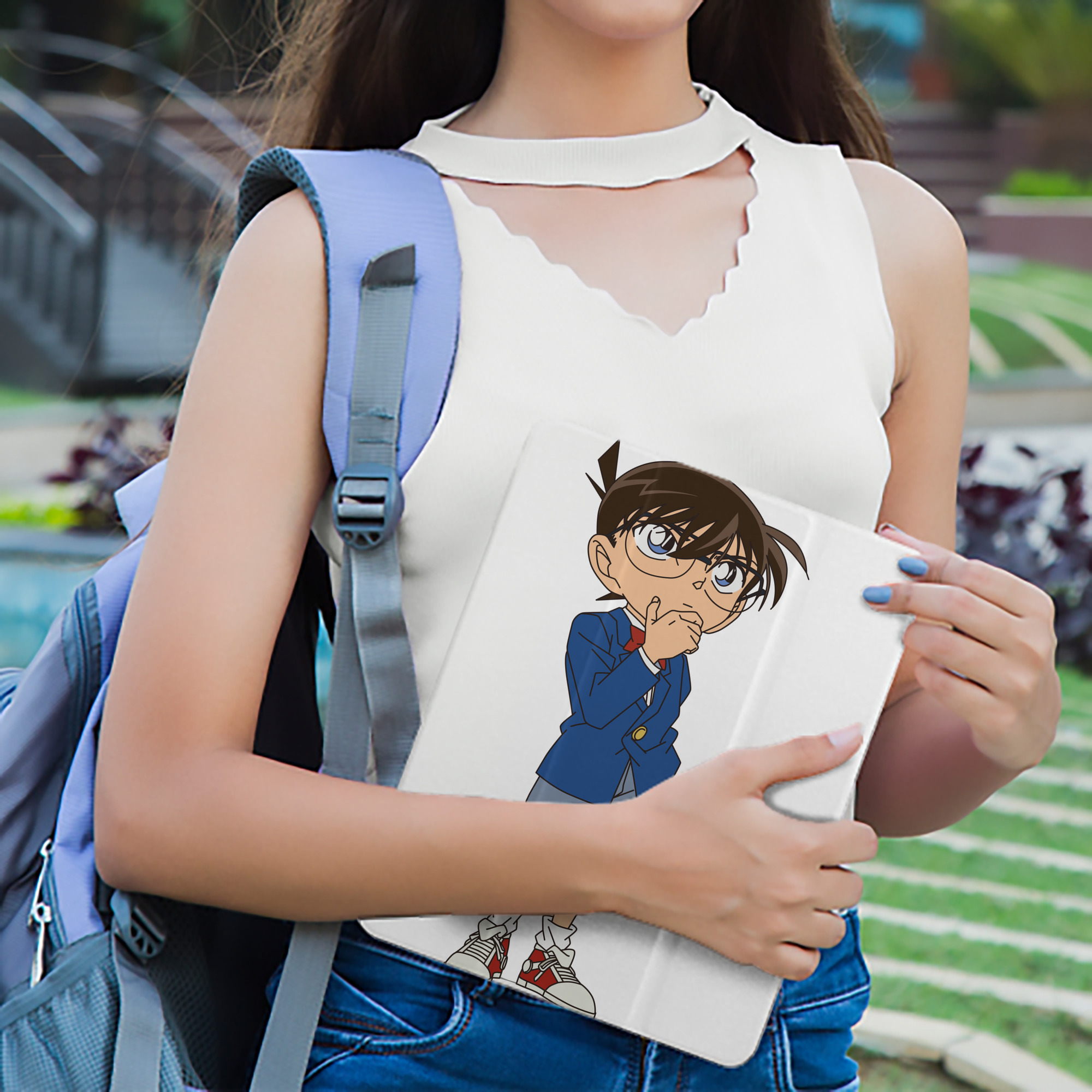 名探偵コナン 江戸川 コナン Detective Conan Conan Edogawa IPad ケース ペン収納付き 三つ折りスタンド PUレザー×シリコン 対応機種9.5/10.5/10.9インチ
