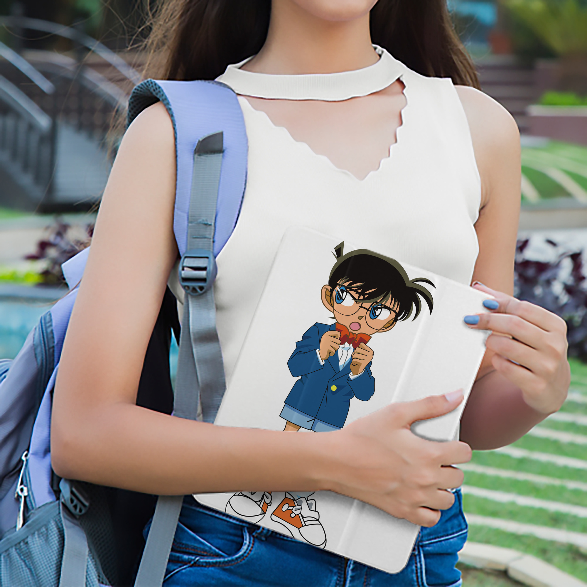 名探偵コナン 江戸川 コナン Detective Conan Conan Edogawa IPad ケース ペン収納付き 三つ折りスタンド PUレザー×シリコン 対応機種9.5/10.5/10.9インチ