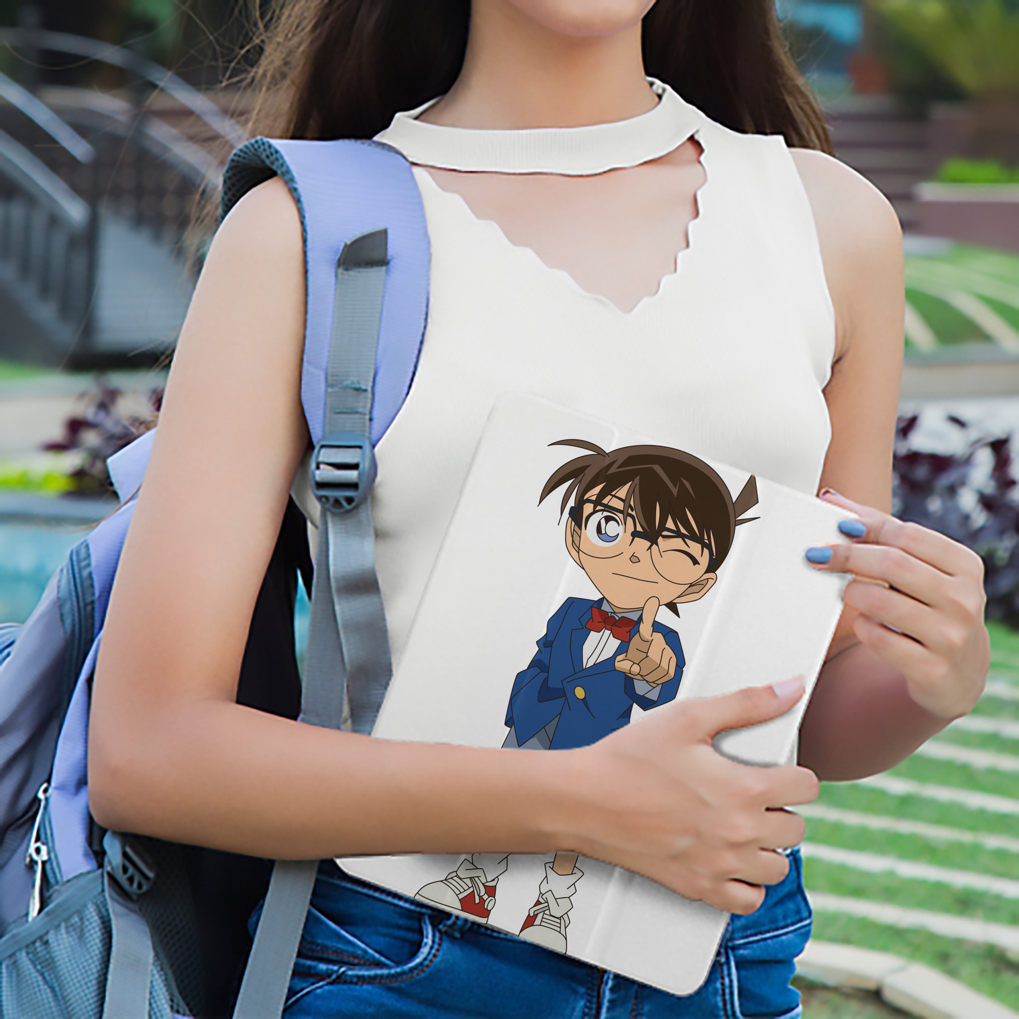 名探偵コナン 江戸川 コナン Detective Conan Conan Edogawa IPad ケース ペン収納付き 三つ折りスタンド PUレザー×シリコン 対応機種9.5/10.5/10.9インチ