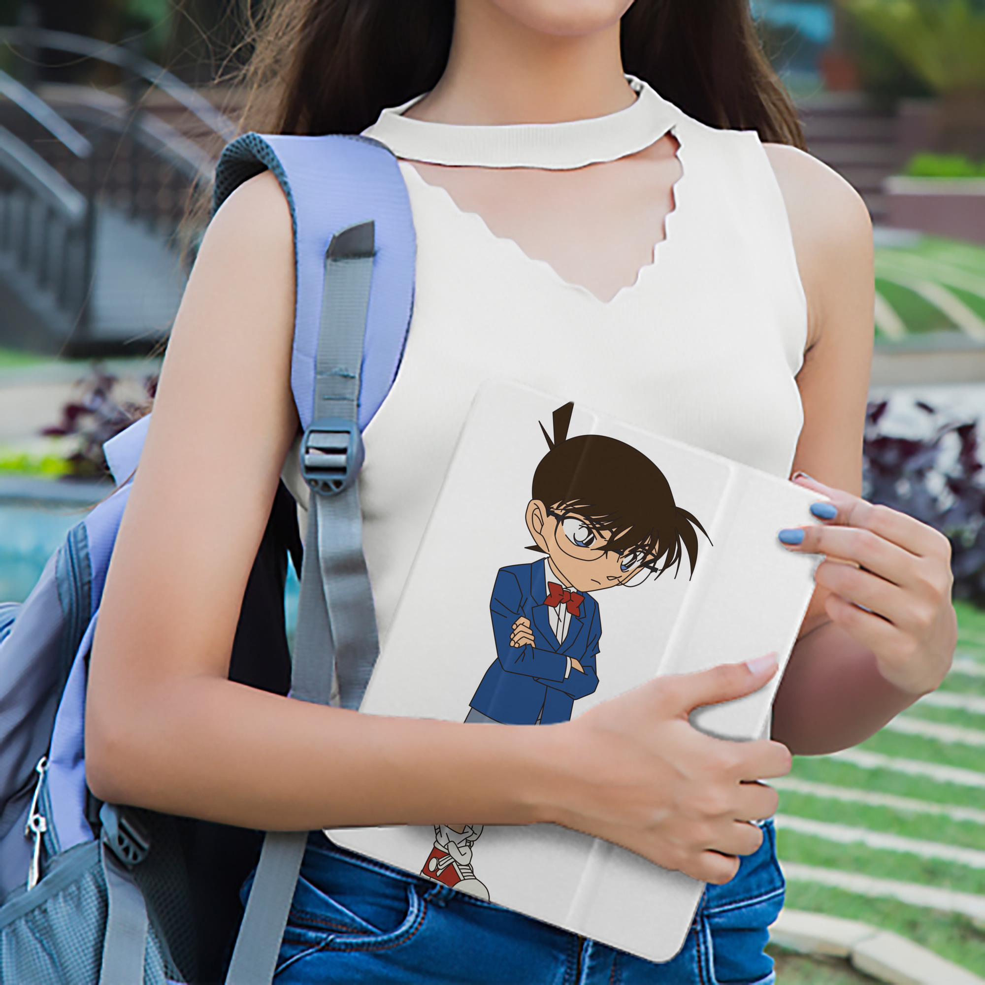 名探偵コナン 江戸川 コナン Detective Conan Conan Edogawa IPad ケース ペン収納付き 三つ折りスタンド PUレザー×シリコン 対応機種9.5/10.5/10.9インチ
