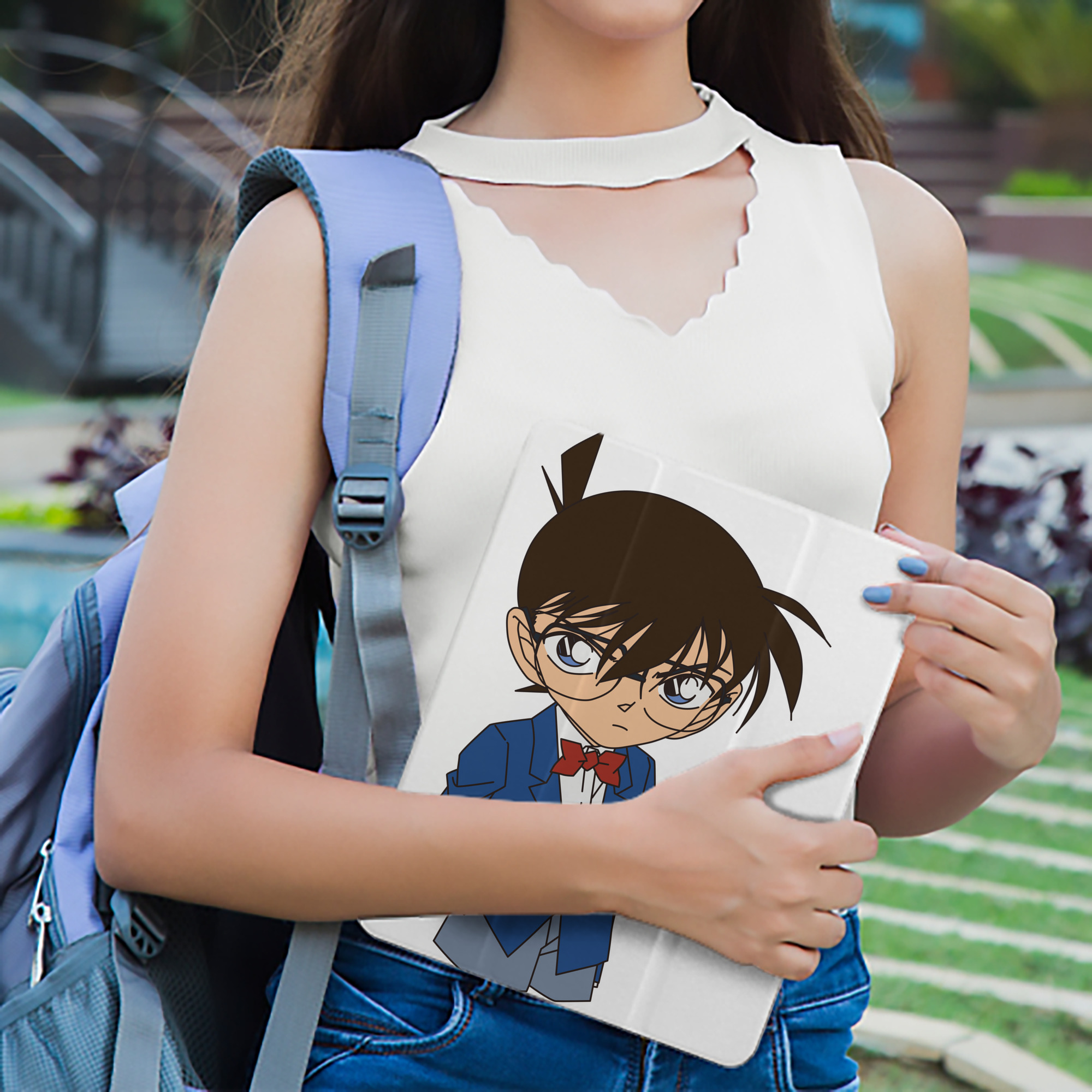 名探偵コナン 江戸川 コナン Detective Conan Conan Edogawa IPad ケース ペン収納付き 三つ折りスタンド PUレザー×シリコン 対応機種9.5/10.5/10.9インチ