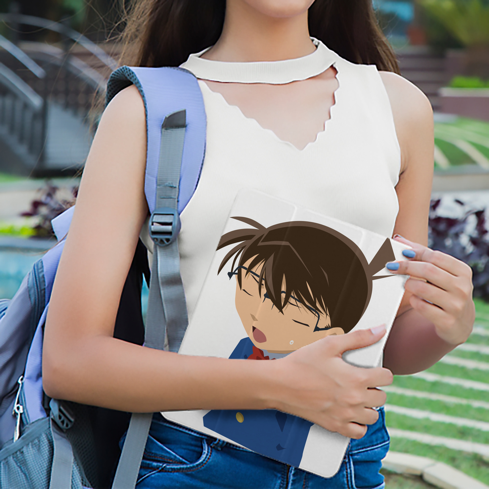 名探偵コナン 江戸川 コナン Detective Conan Conan Edogawa IPad ケース ペン収納付き 三つ折りスタンド PUレザー×シリコン 対応機種9.5/10.5/10.9インチ