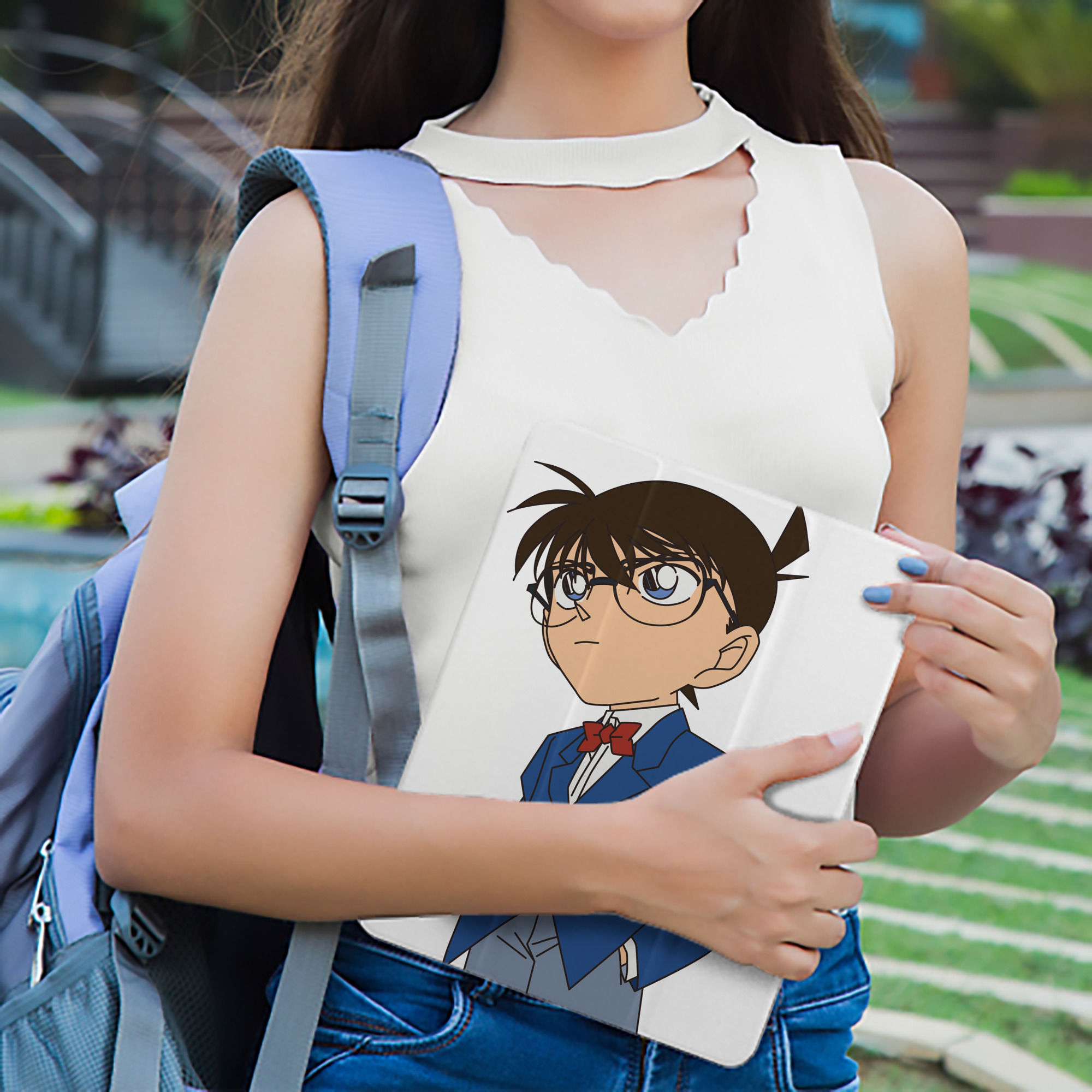 名探偵コナン 江戸川 コナン Detective Conan Conan Edogawa IPad ケース ペン収納付き 三つ折りスタンド PUレザー×シリコン 対応機種9.5/10.5/10.9インチ
