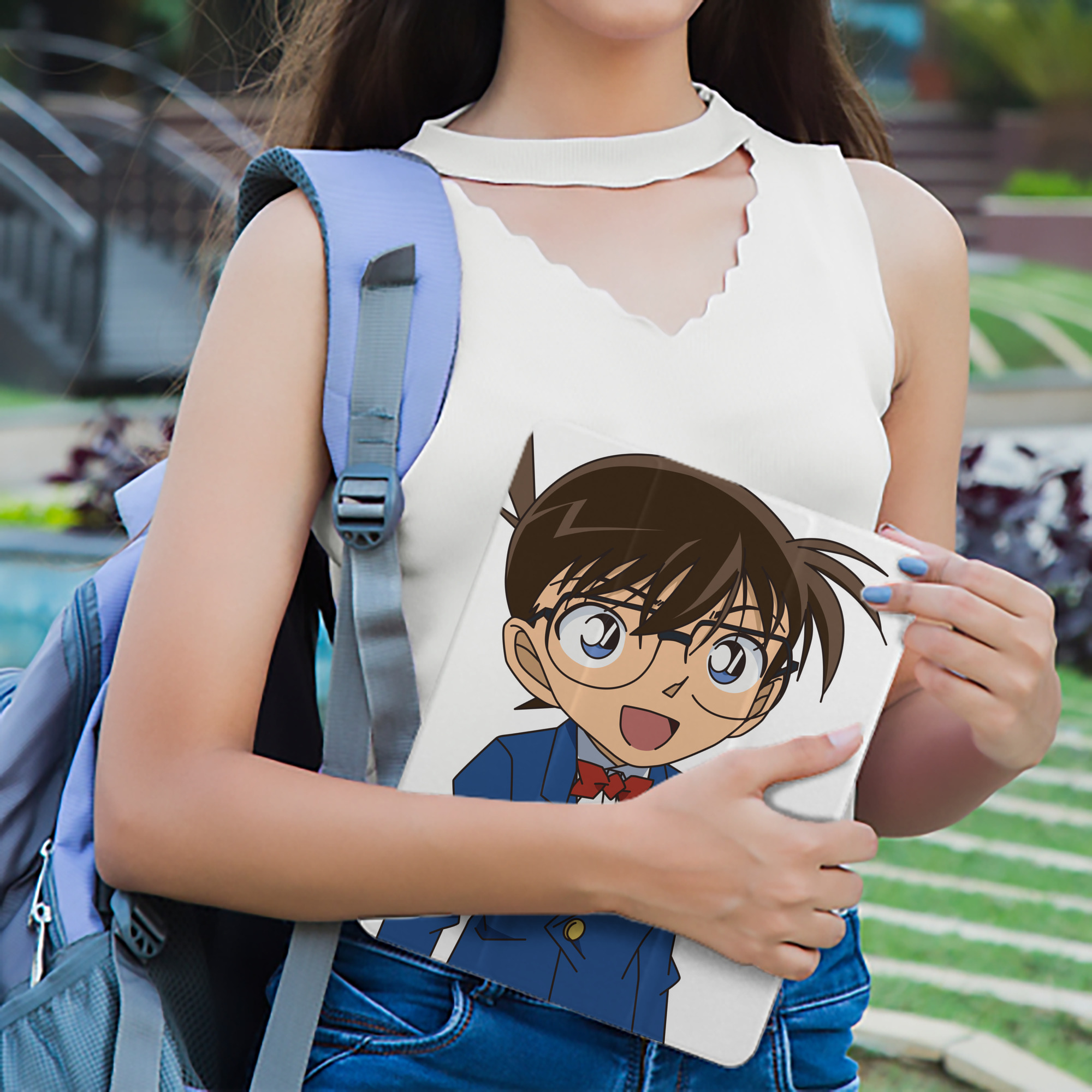 名探偵コナン 江戸川 コナン Detective Conan Conan Edogawa IPad ケース ペン収納付き 三つ折りスタンド PUレザー×シリコン 対応機種9.5/10.5/10.9インチ