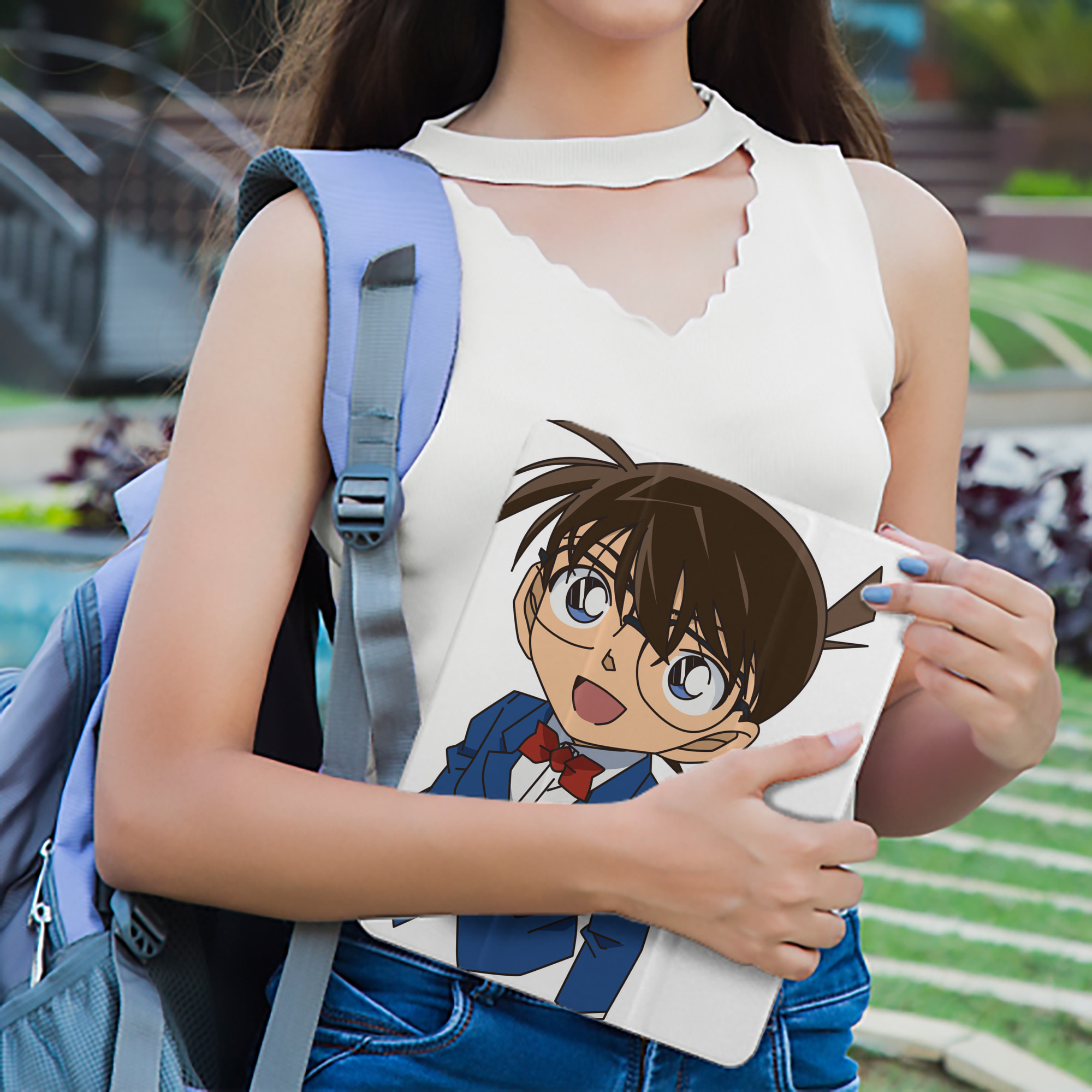 名探偵コナン 江戸川 コナン Detective Conan Conan Edogawa IPad ケース ペン収納付き 三つ折りスタンド PUレザー×シリコン 対応機種9.5/10.5/10.9インチ