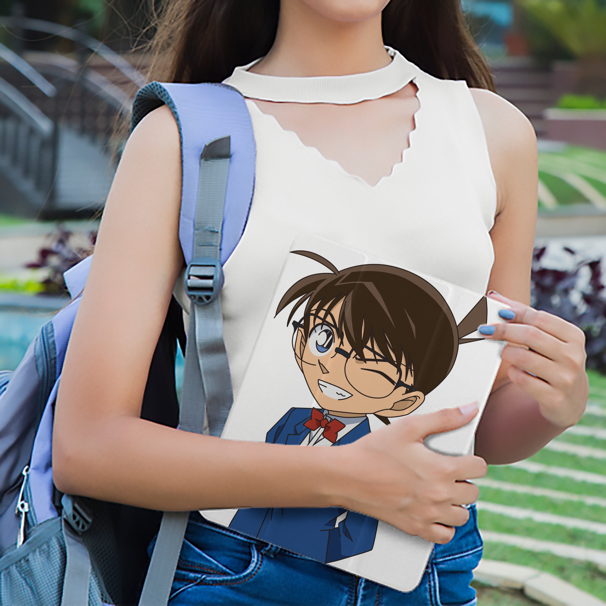 名探偵コナン 江戸川 コナン Detective Conan Conan Edogawa IPad ケース ペン収納付き 三つ折りスタンド PUレザー×シリコン 対応機種9.5/10.5/10.9インチ