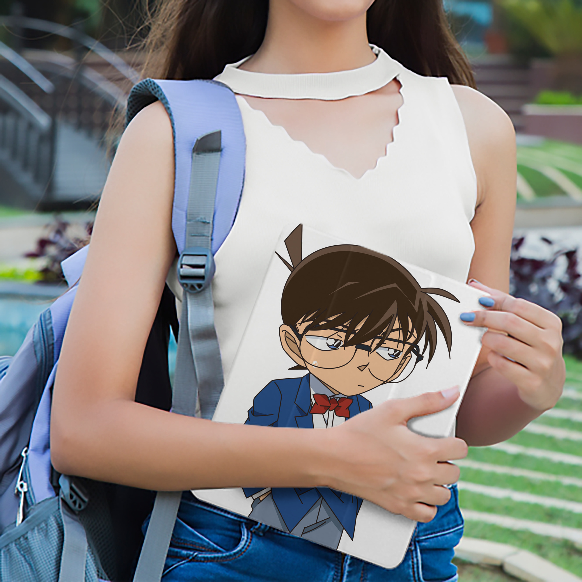 名探偵コナン 江戸川 コナン Detective Conan Conan Edogawa IPad ケース ペン収納付き 三つ折りスタンド PUレザー×シリコン 対応機種9.5/10.5/10.9インチ