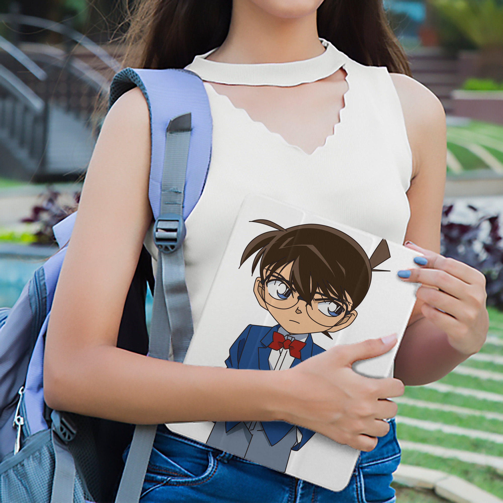 名探偵コナン 江戸川 コナン Detective Conan Conan Edogawa IPad ケース ペン収納付き 三つ折りスタンド PUレザー×シリコン 対応機種9.5/10.5/10.9インチ