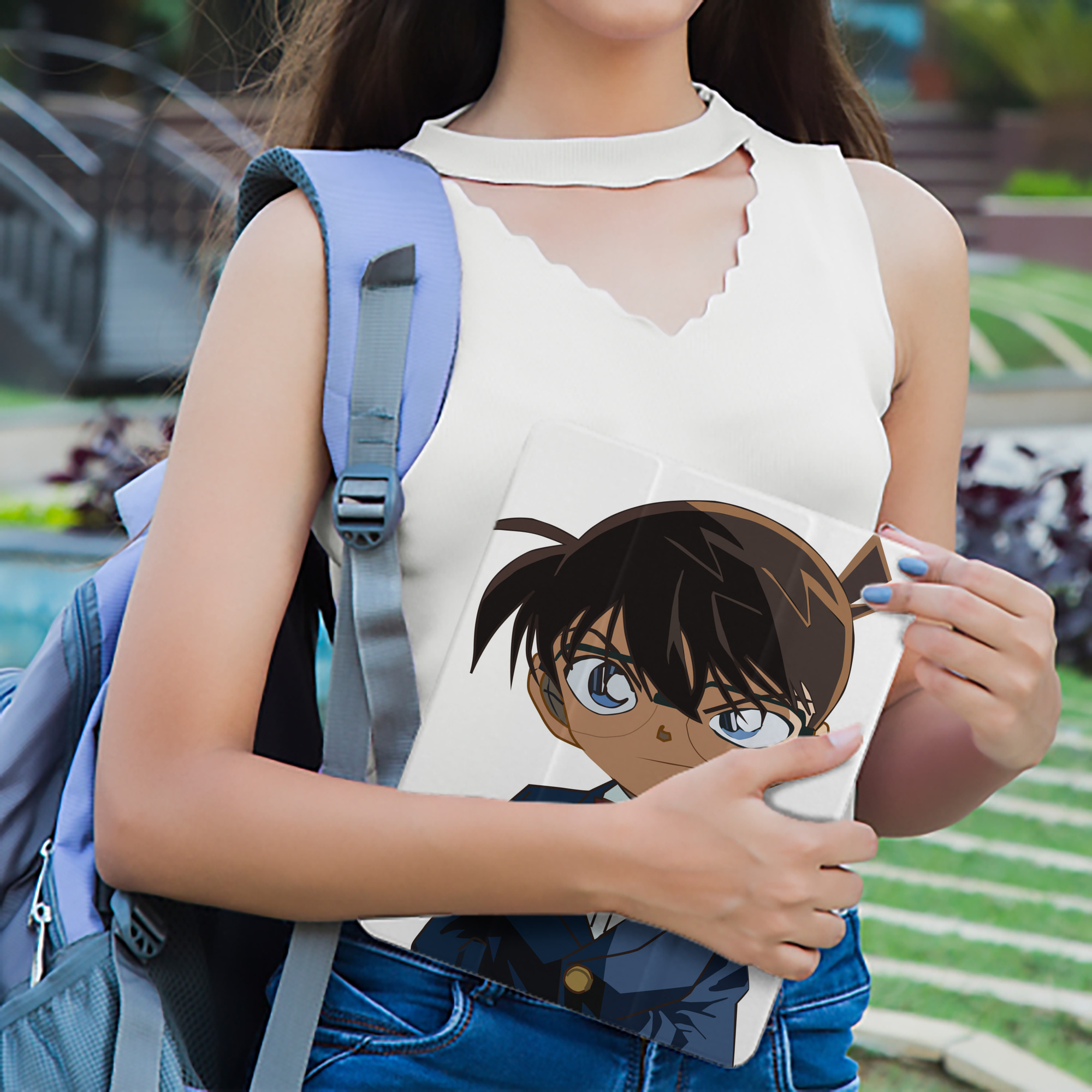 名探偵コナン 江戸川 コナン Detective Conan Conan Edogawa IPad ケース ペン収納付き 三つ折りスタンド PUレザー×シリコン 対応機種9.5/10.5/10.9インチ