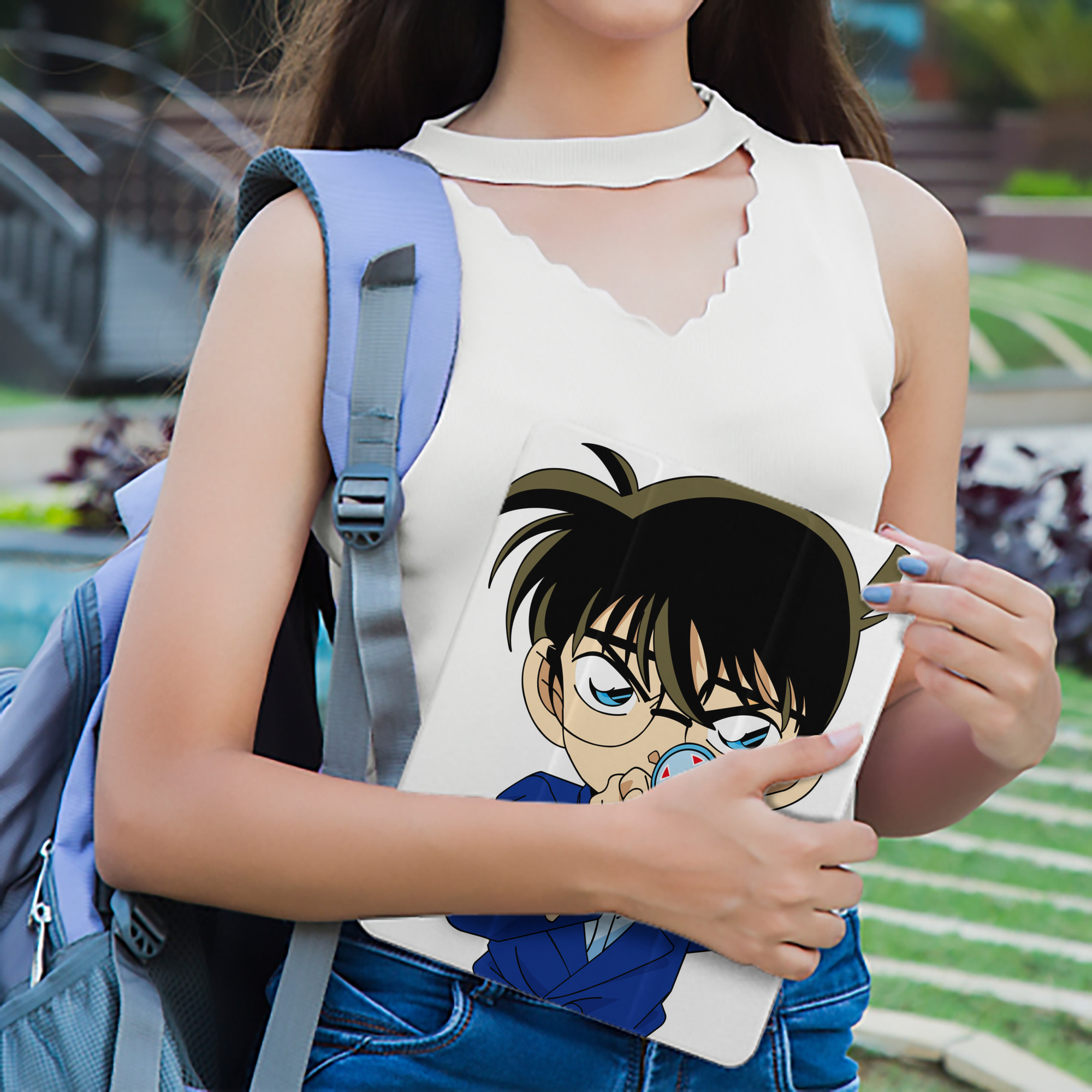 名探偵コナン 江戸川 コナン Detective Conan Conan Edogawa IPad ケース ペン収納付き 三つ折りスタンド PUレザー×シリコン 対応機種9.5/10.5/10.9インチ