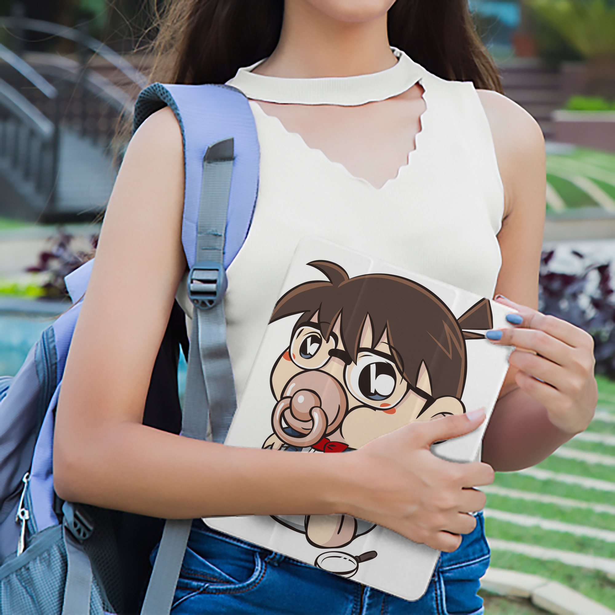 名探偵コナン 江戸川 コナン Detective Conan Conan Edogawa IPad ケース ペン収納付き 三つ折りスタンド PUレザー×シリコン 対応機種9.5/10.5/10.9インチ