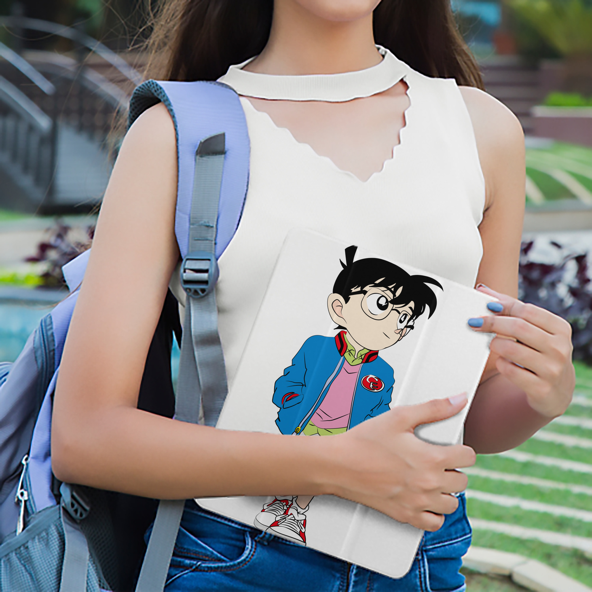 名探偵コナン 江戸川 コナン Detective Conan Conan Edogawa IPad ケース ペン収納付き 三つ折りスタンド PUレザー×シリコン 対応機種9.5/10.5/10.9インチ