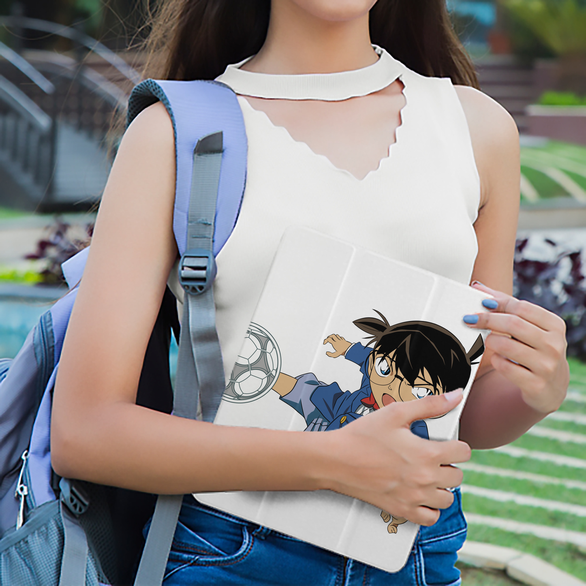 名探偵コナン 江戸川 コナン Detective Conan Conan Edogawa IPad ケース ペン収納付き 三つ折りスタンド PUレザー×シリコン 対応機種9.5/10.5/10.9インチ