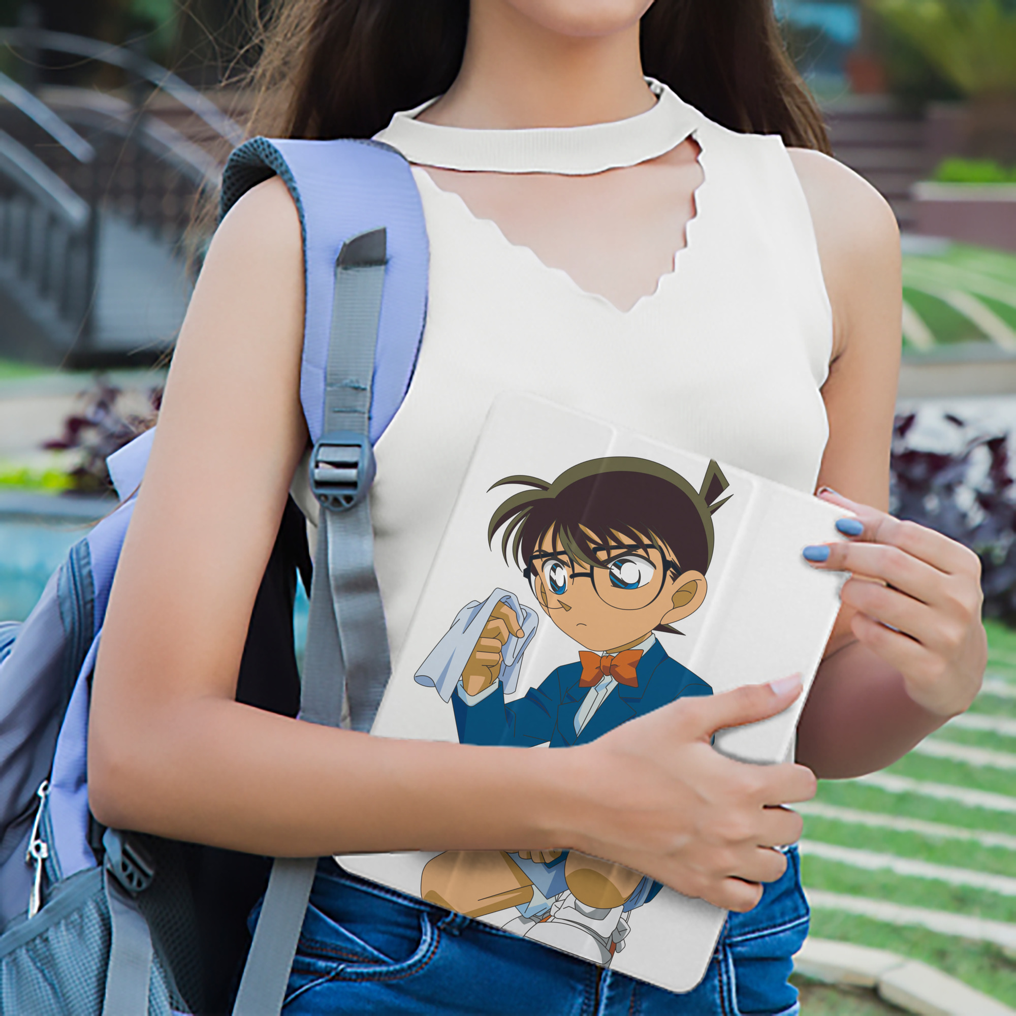 名探偵コナン 江戸川 コナン Detective Conan Conan Edogawa IPad ケース ペン収納付き 三つ折りスタンド PUレザー×シリコン 対応機種9.5/10.5/10.9インチ