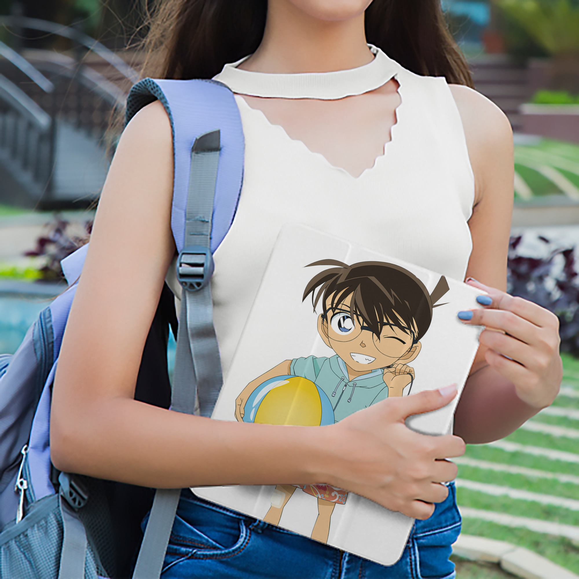 名探偵コナン 江戸川 コナン Detective Conan Conan Edogawa IPad ケース ペン収納付き 三つ折りスタンド PUレザー×シリコン 対応機種9.5/10.5/10.9インチ