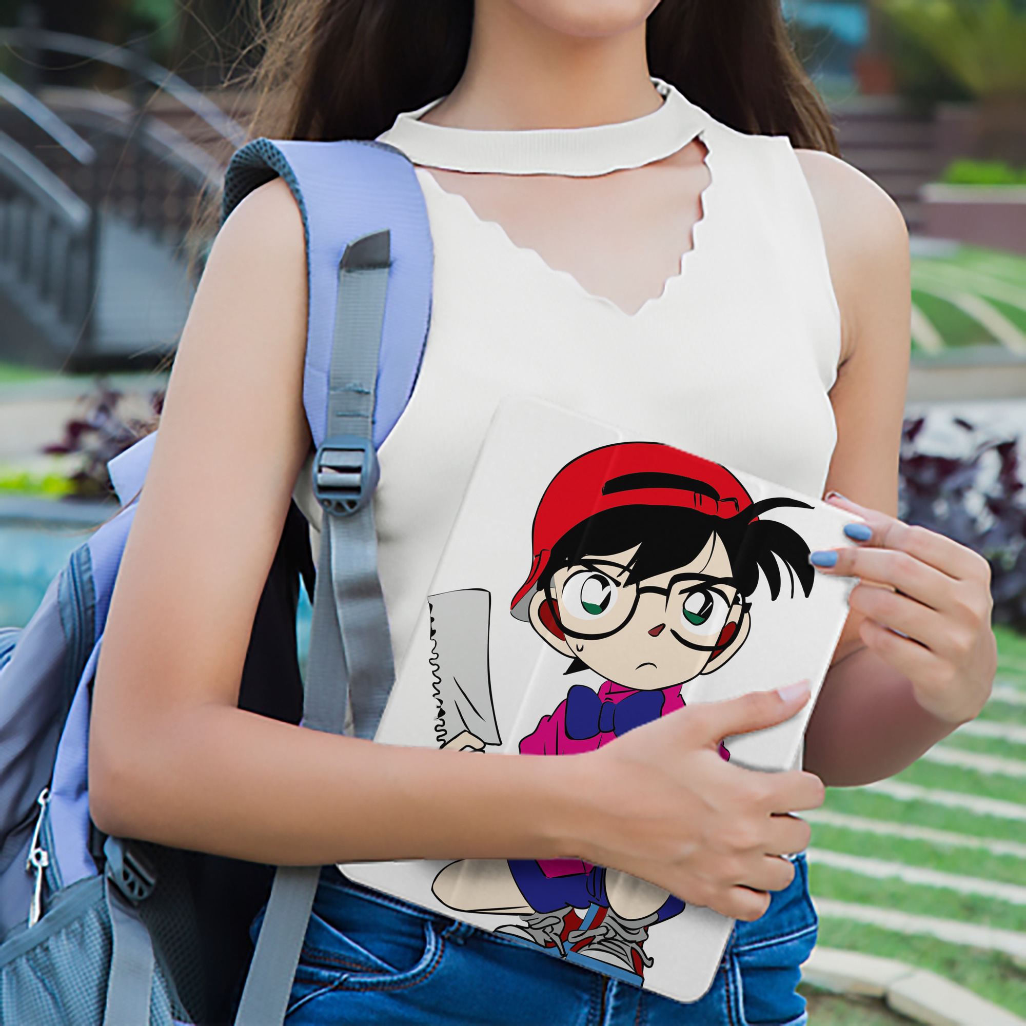 名探偵コナン 江戸川 コナン Detective Conan Conan Edogawa IPad ケース ペン収納付き 三つ折りスタンド PUレザー×シリコン 対応機種9.5/10.5/10.9インチ