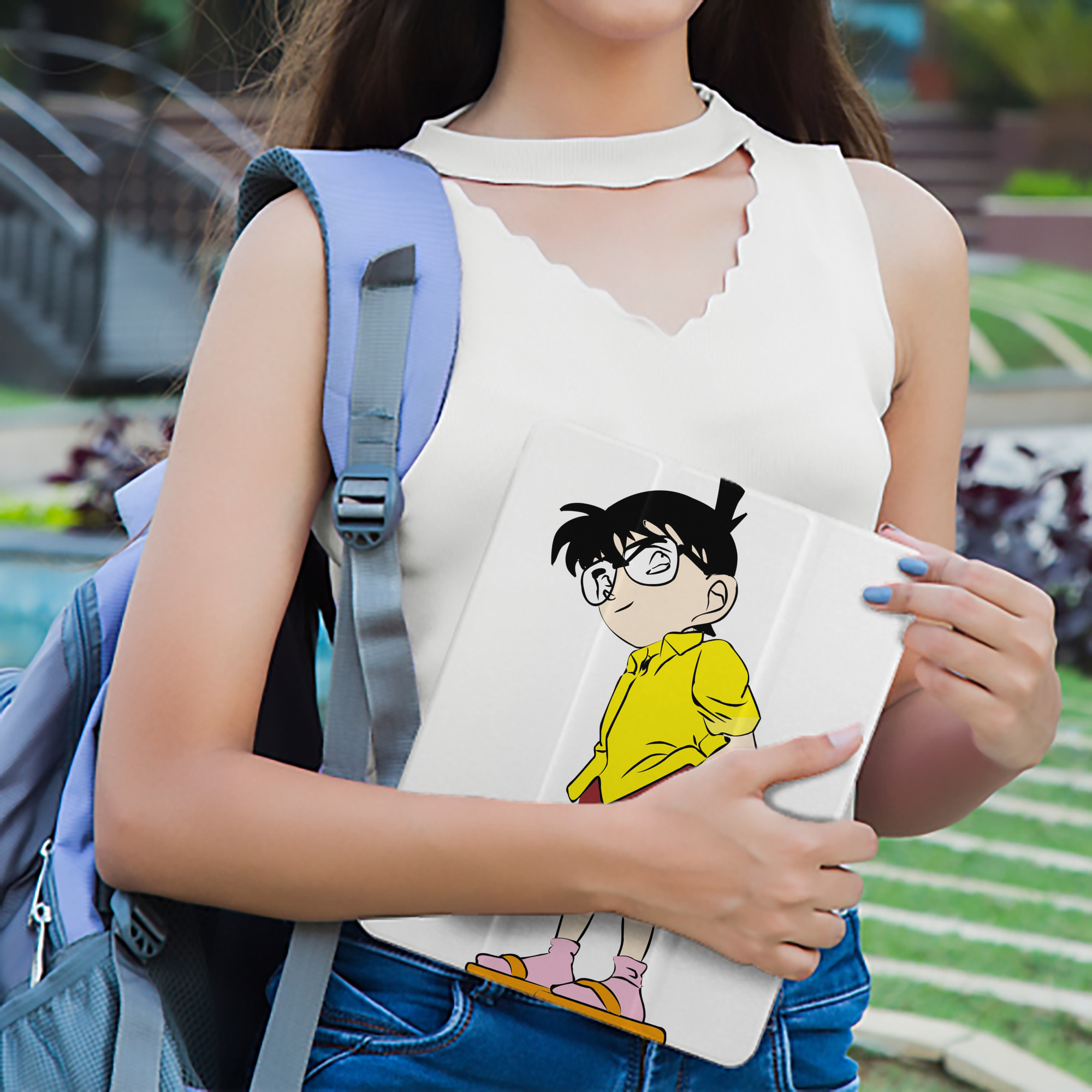 名探偵コナン 江戸川 コナン Detective Conan Conan Edogawa IPad ケース ペン収納付き 三つ折りスタンド PUレザー×シリコン 対応機種9.5/10.5/10.9インチ