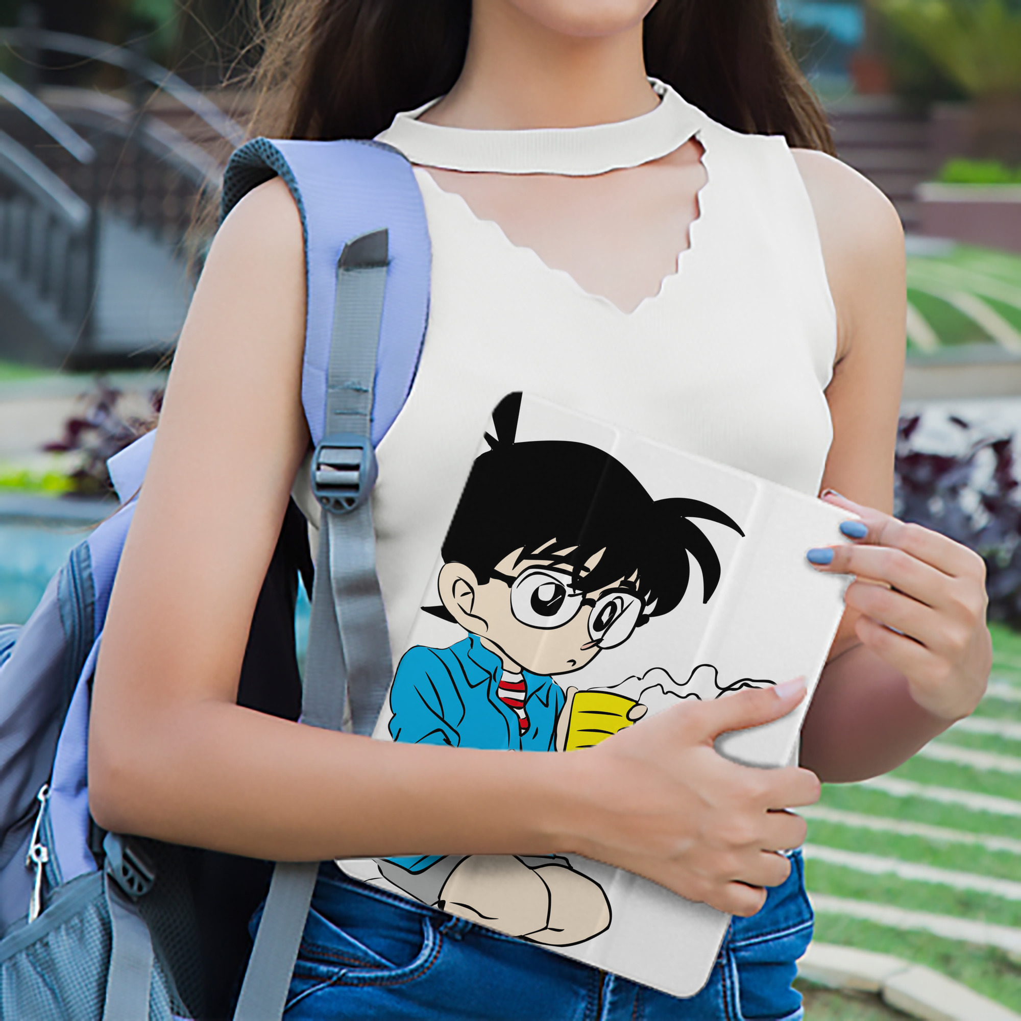 名探偵コナン 江戸川 コナン Detective Conan Conan Edogawa IPad ケース ペン収納付き 三つ折りスタンド PUレザー×シリコン 対応機種9.5/10.5/10.9インチ