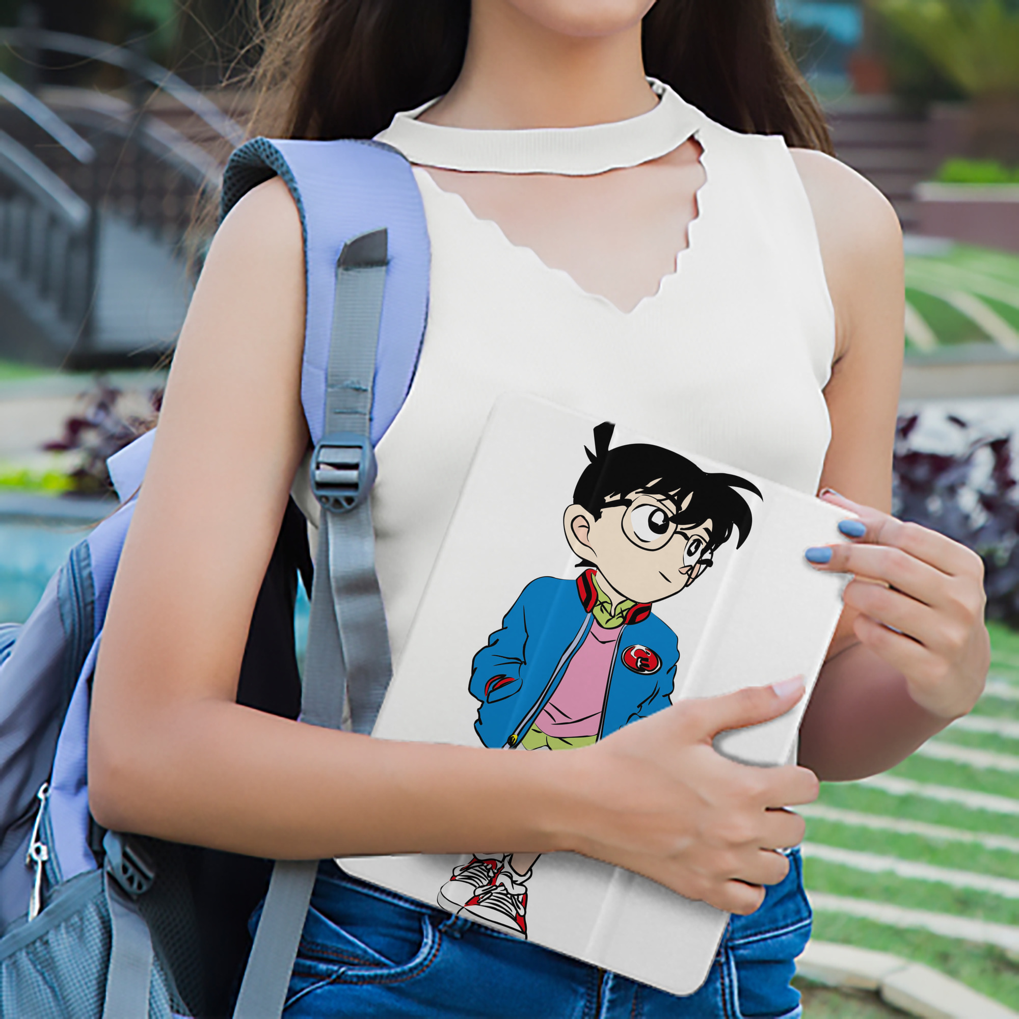 名探偵コナン 江戸川 コナン Detective Conan Conan Edogawa IPad ケース ペン収納付き 三つ折りスタンド PUレザー×シリコン 対応機種9.5/10.5/10.9インチ