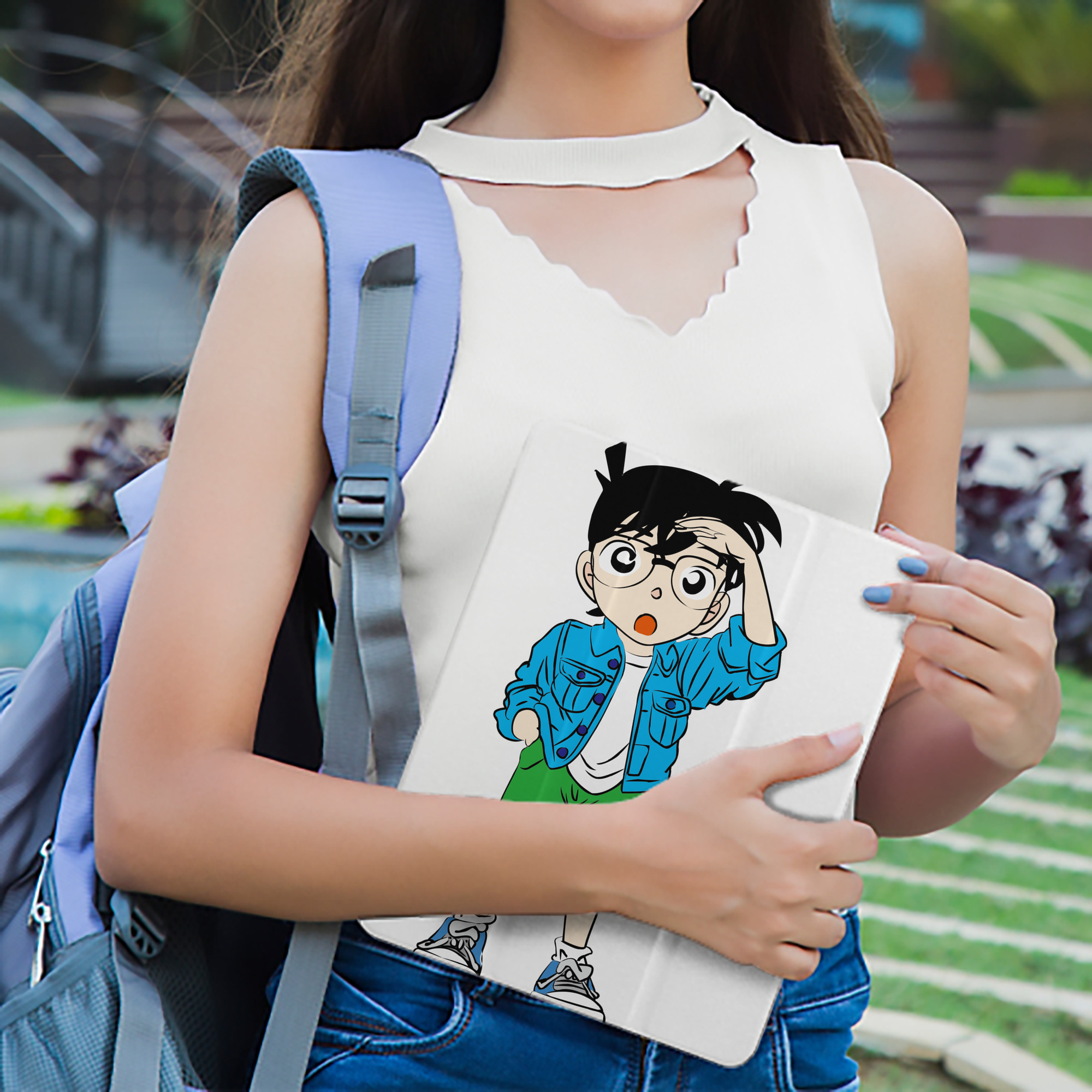 名探偵コナン 江戸川 コナン Detective Conan Conan Edogawa IPad ケース ペン収納付き 三つ折りスタンド PUレザー×シリコン 対応機種9.5/10.5/10.9インチ