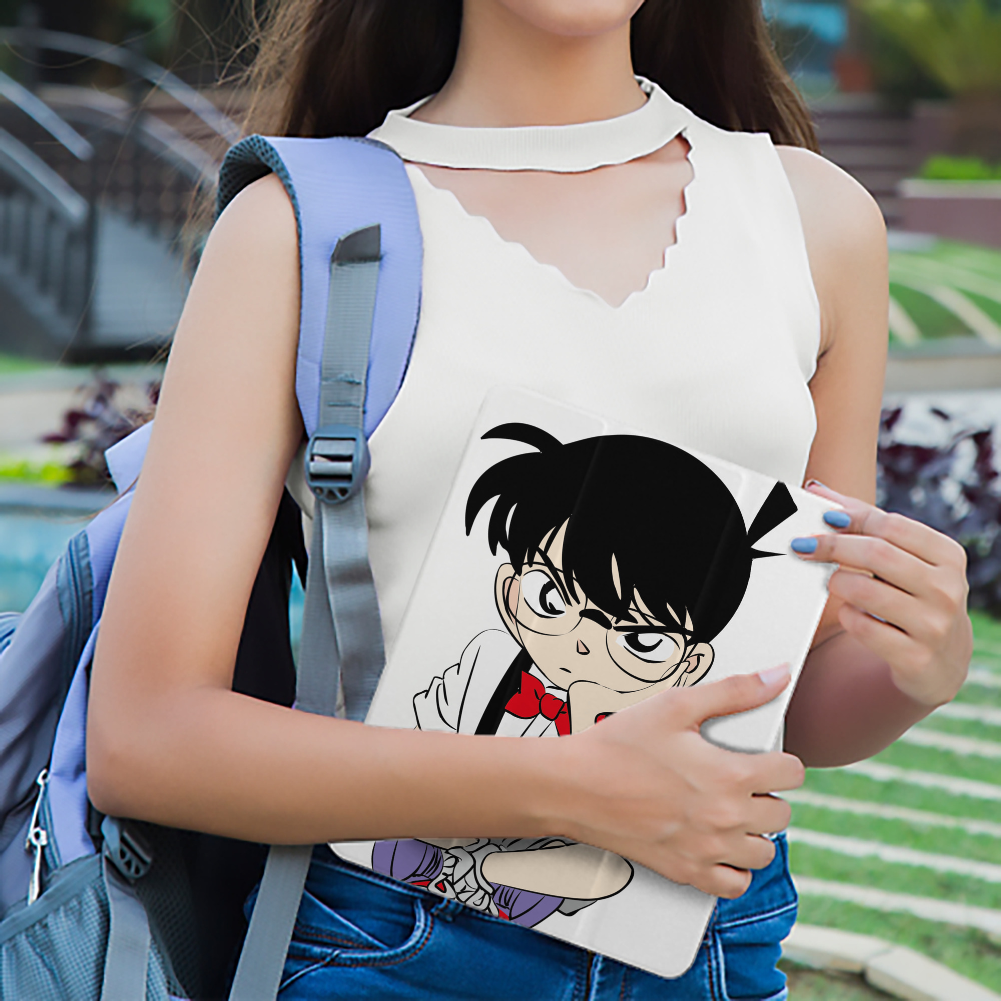 名探偵コナン 江戸川 コナン Detective Conan Conan Edogawa IPad ケース ペン収納付き 三つ折りスタンド PUレザー×シリコン 対応機種9.5/10.5/10.9インチ