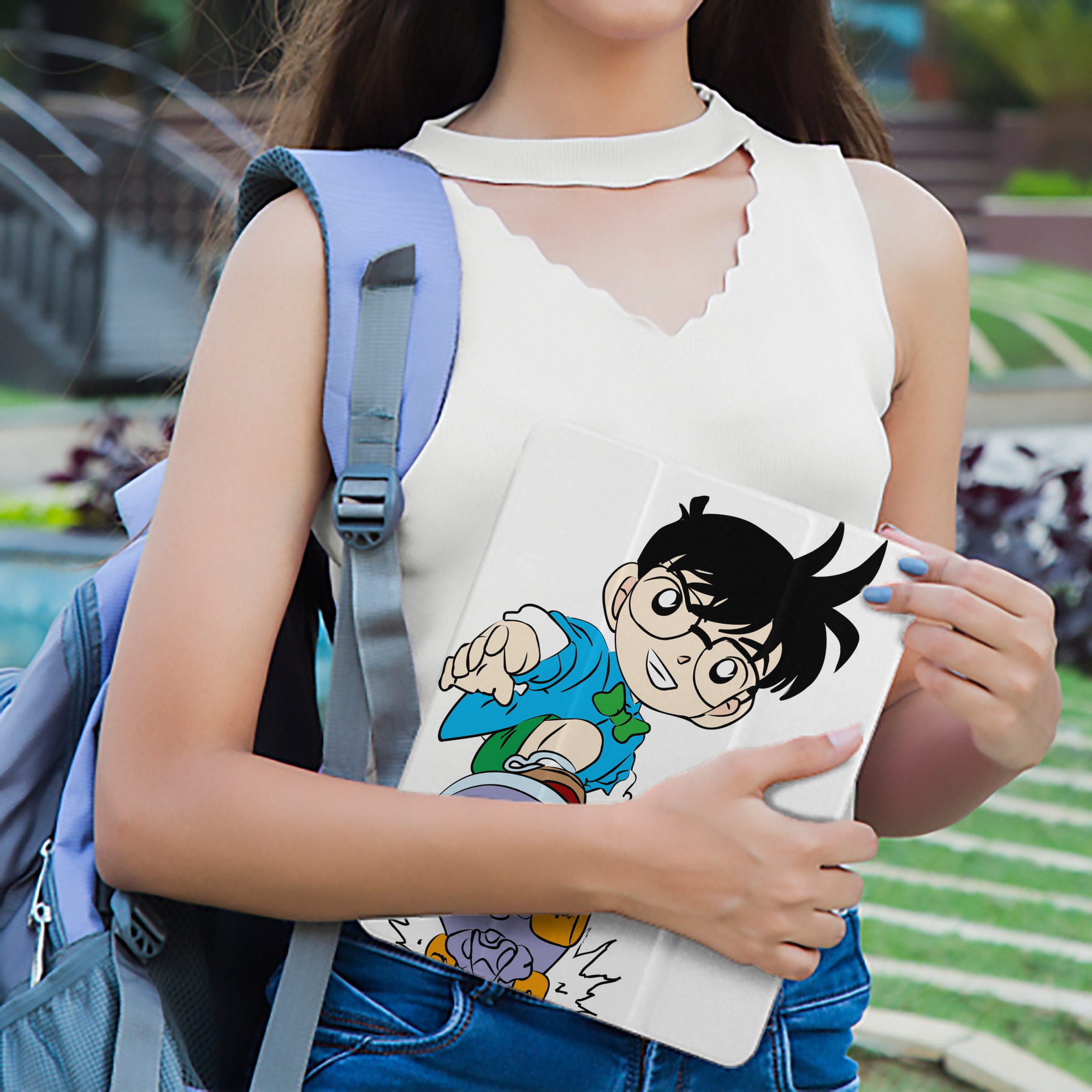 名探偵コナン 江戸川 コナン Detective Conan Conan Edogawa IPad ケース ペン収納付き 三つ折りスタンド PUレザー×シリコン 対応機種9.5/10.5/10.9インチ