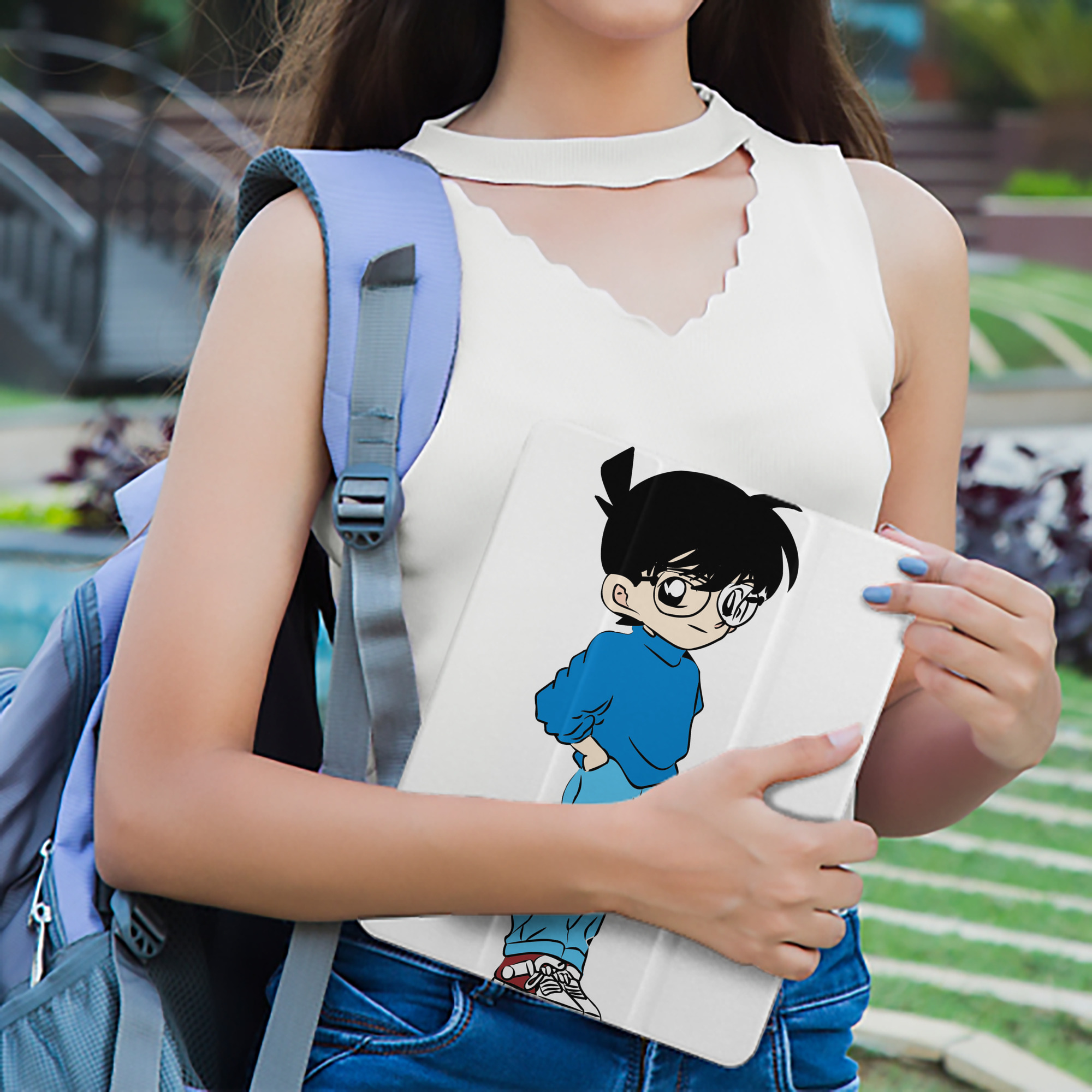 名探偵コナン 江戸川 コナン Detective Conan Conan Edogawa IPad ケース ペン収納付き 三つ折りスタンド PUレザー×シリコン 対応機種9.5/10.5/10.9インチ